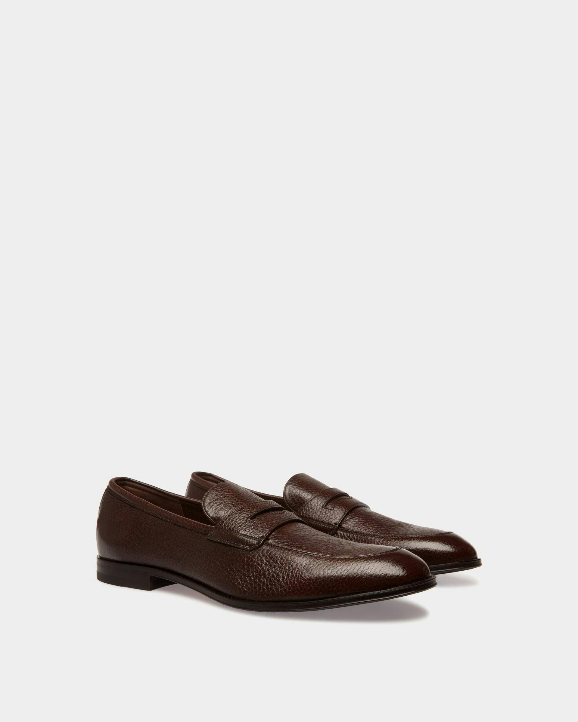 Webb Leather Loafers In Brown - Men's - Bally - 03