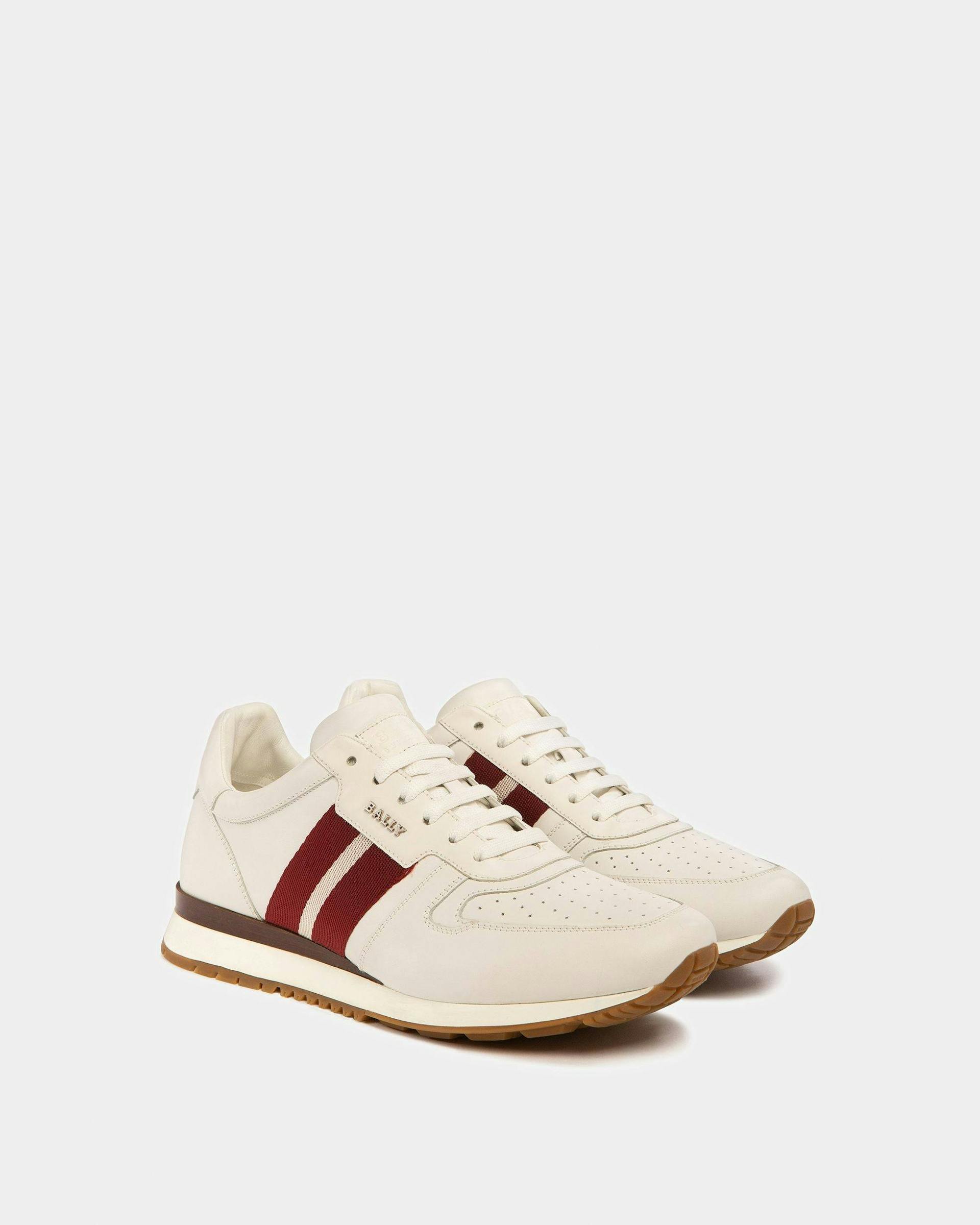 Astel Leather Sneakers In White - Men's - Bally - 03