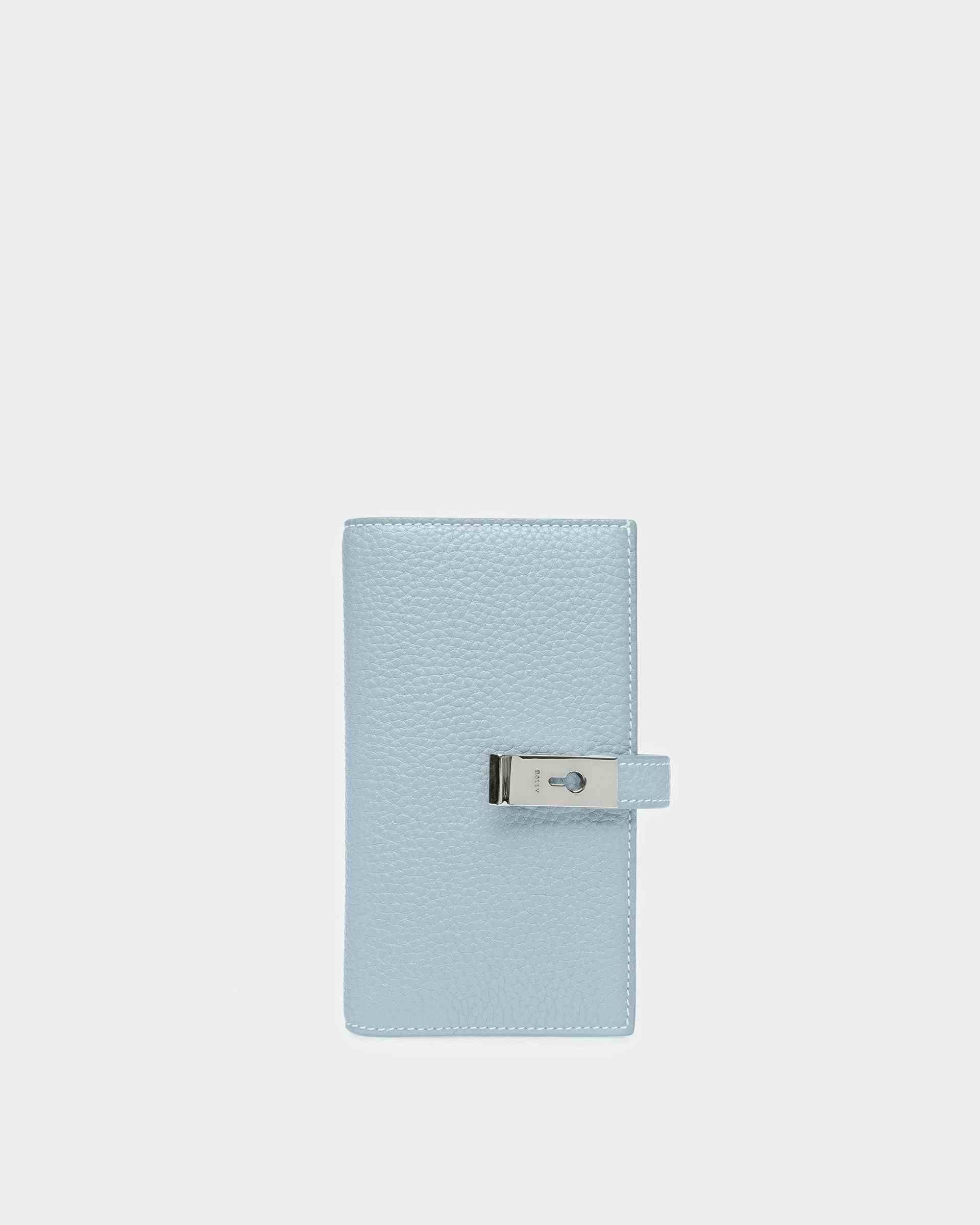 Amber Leather Wallet In Light Blue - Women's - Bally