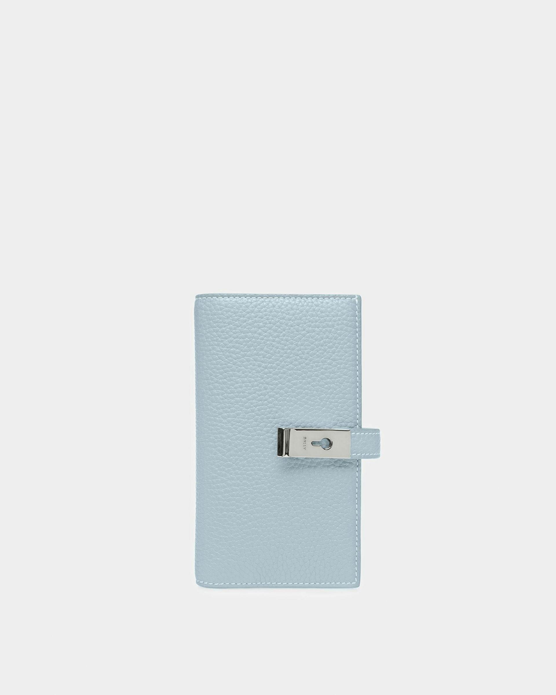 Amber Leather Wallet In Light Blue - Women's - Bally - 01
