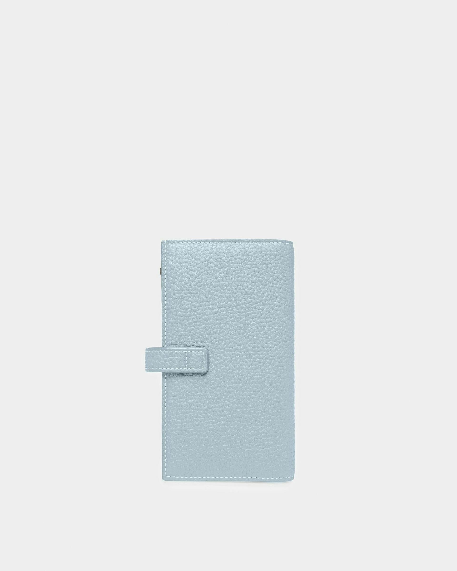 Amber Leather Wallet In Light Blue - Women's - Bally - 02