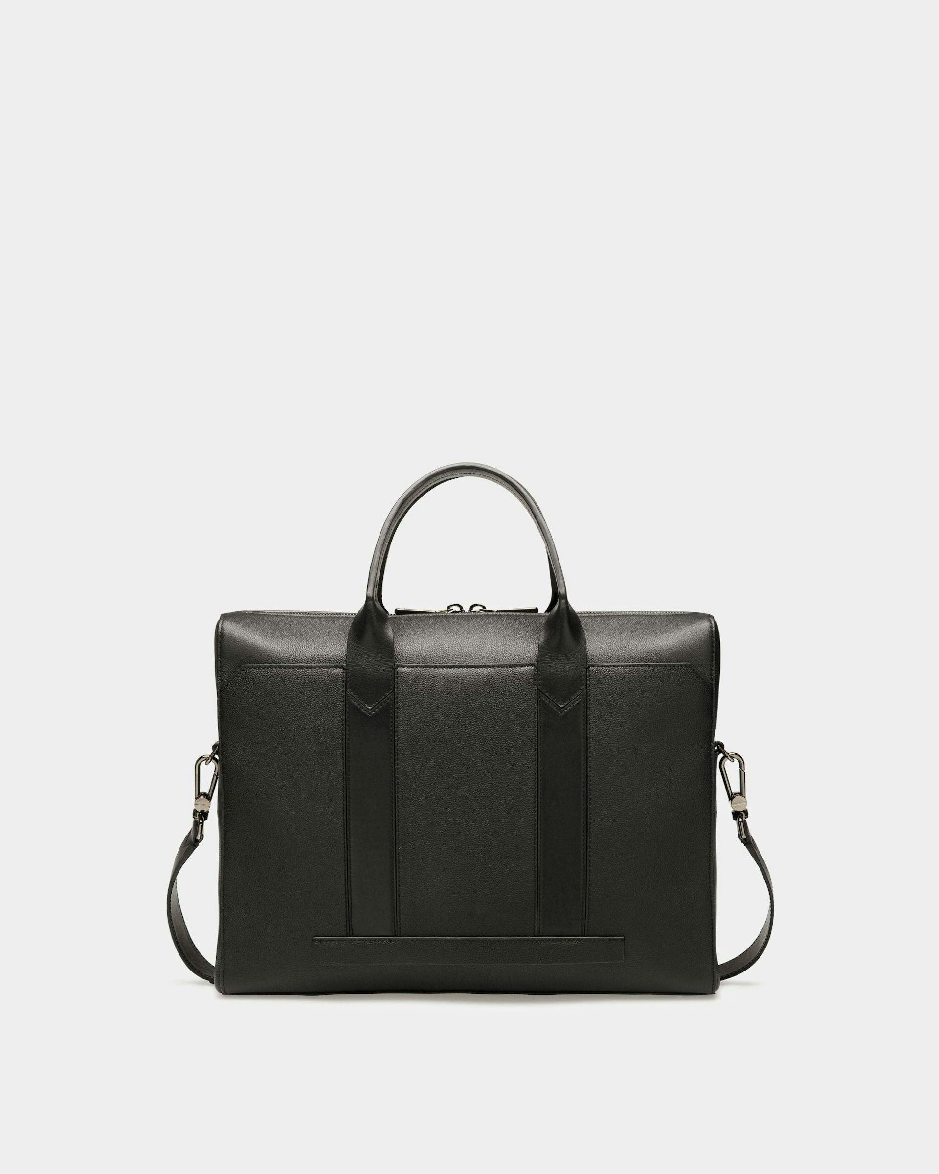 Elter Leather Business Bag In Black - Men's - Bally - 02