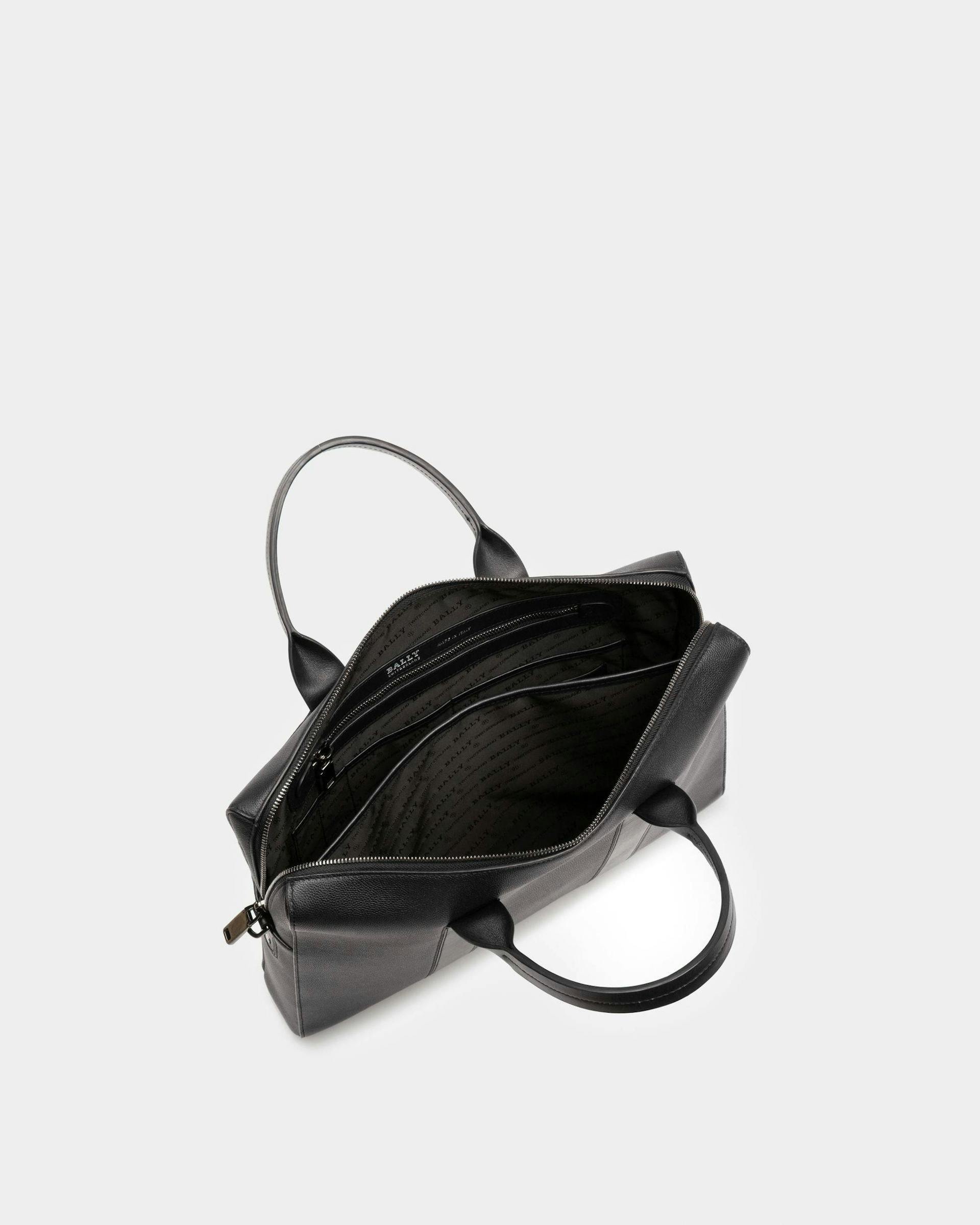 Elter Leather Business Bag In Black - Men's - Bally - 03