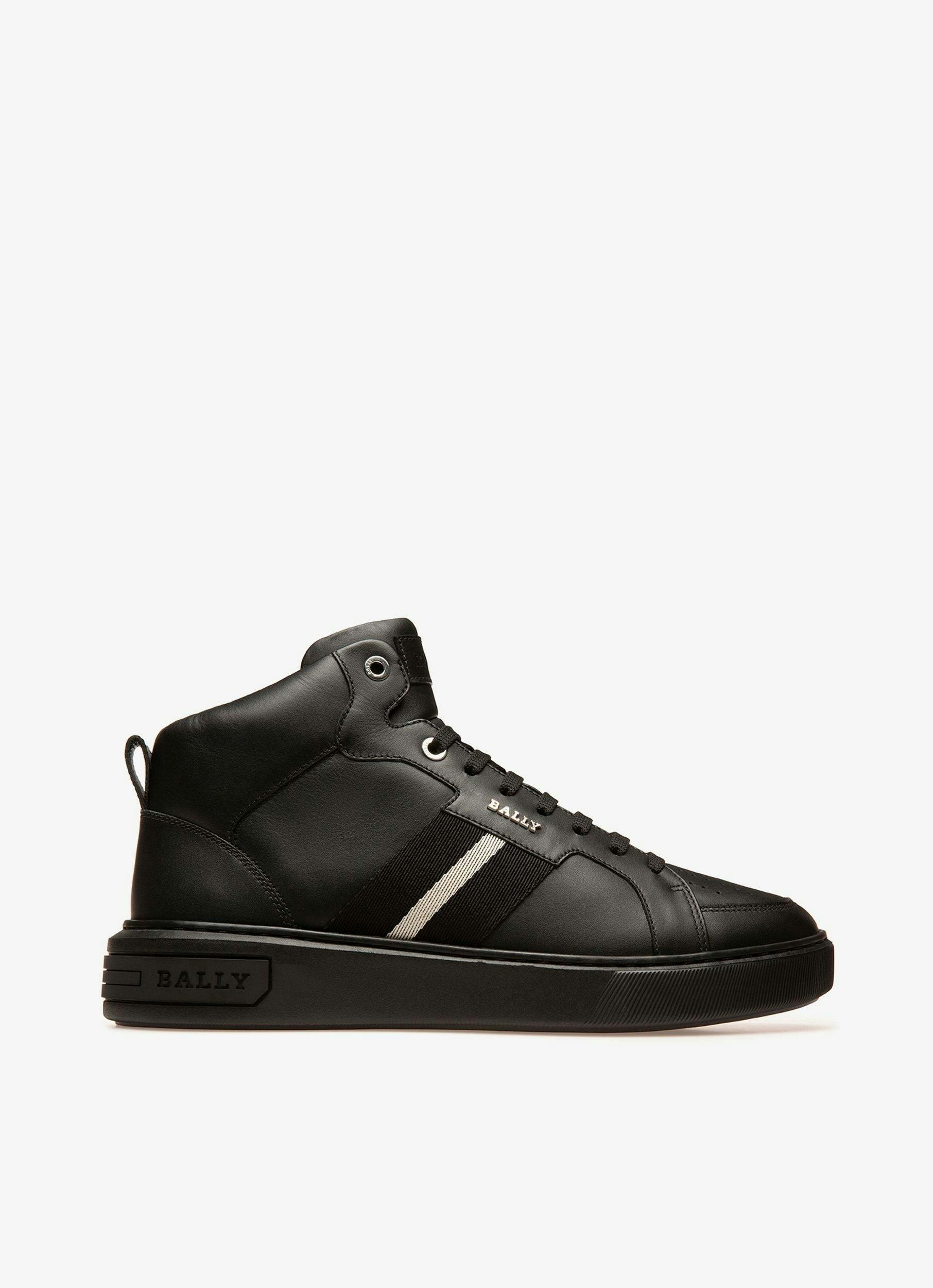 Myles Leather Sneakers In Black - Men's - Bally - 01