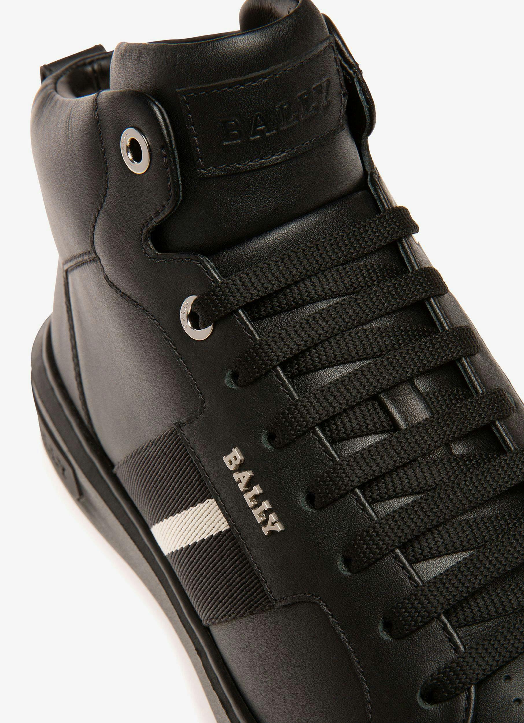 Myles Leather Sneakers In Black - Men's - Bally - 04