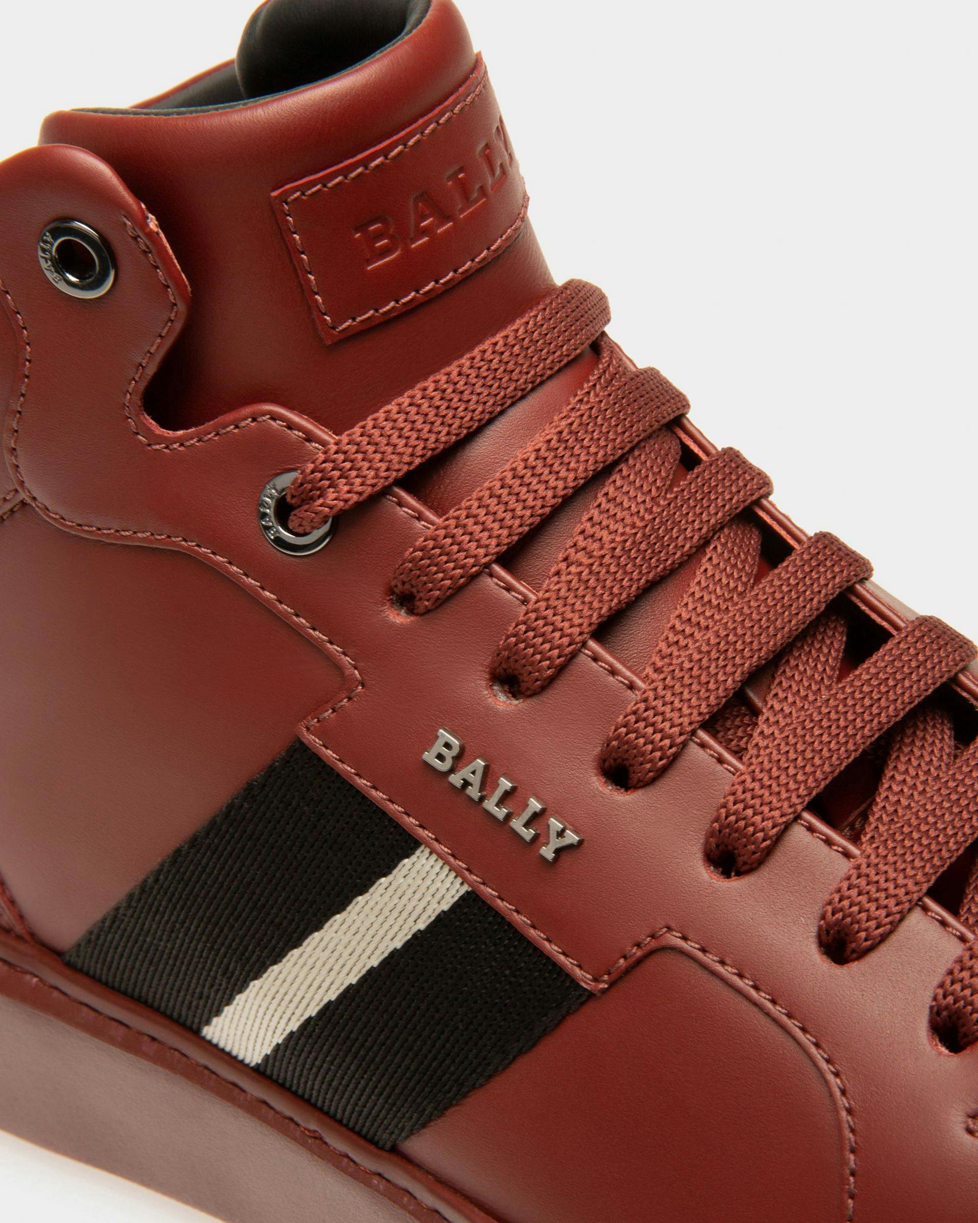 Myles Leather Sneakers In Heritage Red - Men's - Bally - 05