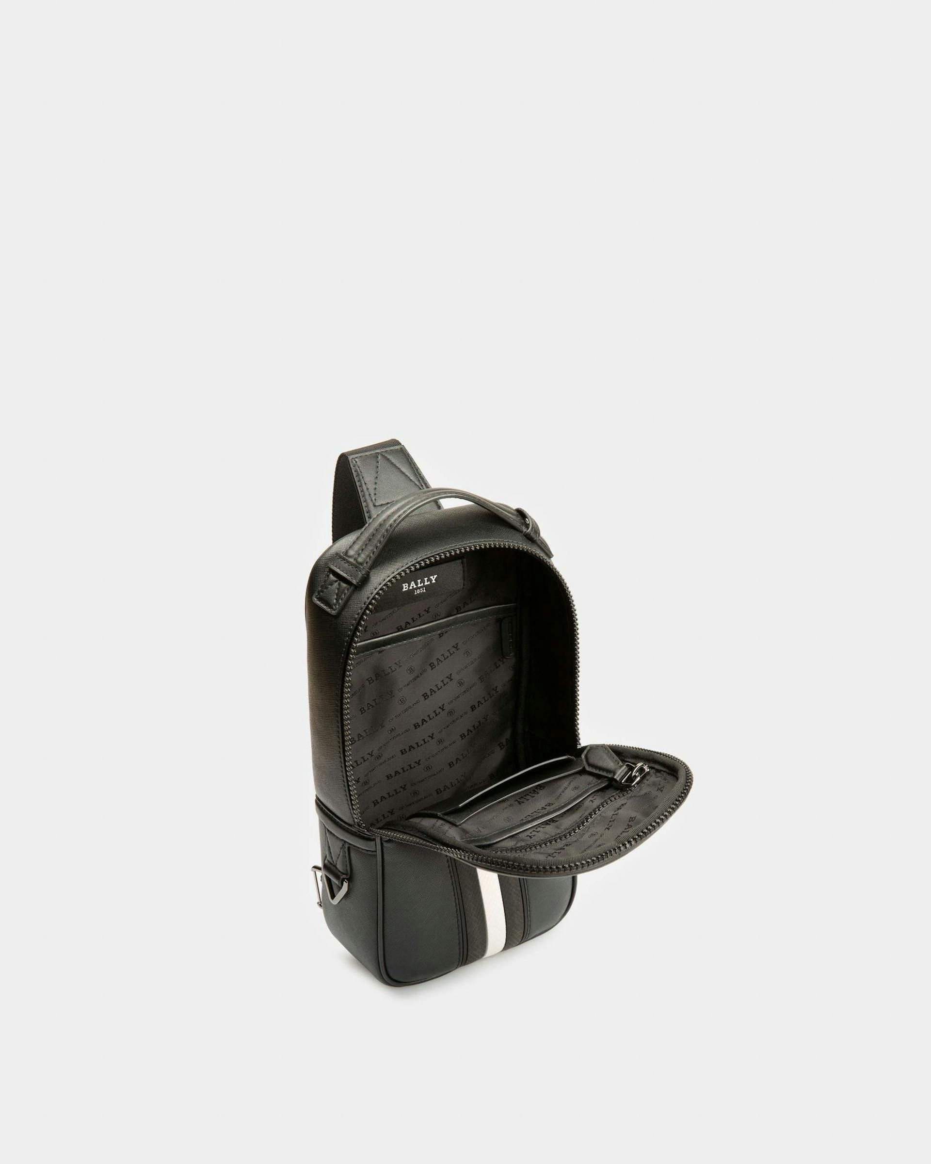 Malikho Recycled Leather Sling Bag In Black - Men's - Bally - 04