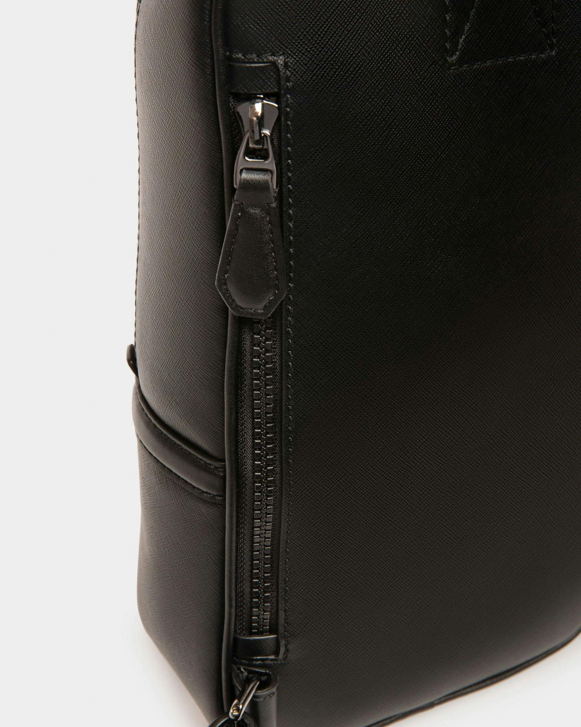 Malikho Recycled Leather Sling Bag In Black - Men's - Bally - 05