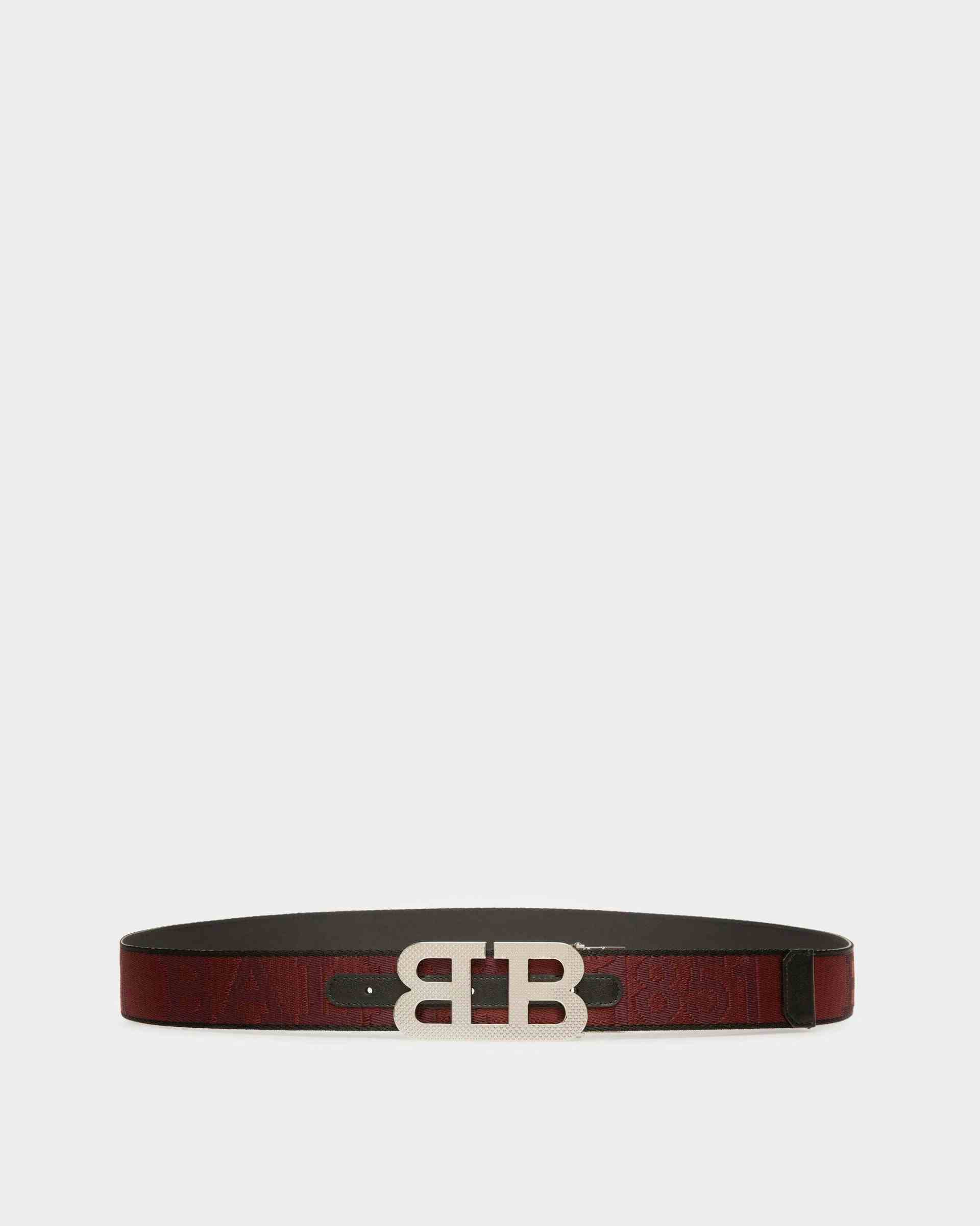 B-Mirror Fabric 40mm Belt In Heritage Red - Men's - Bally