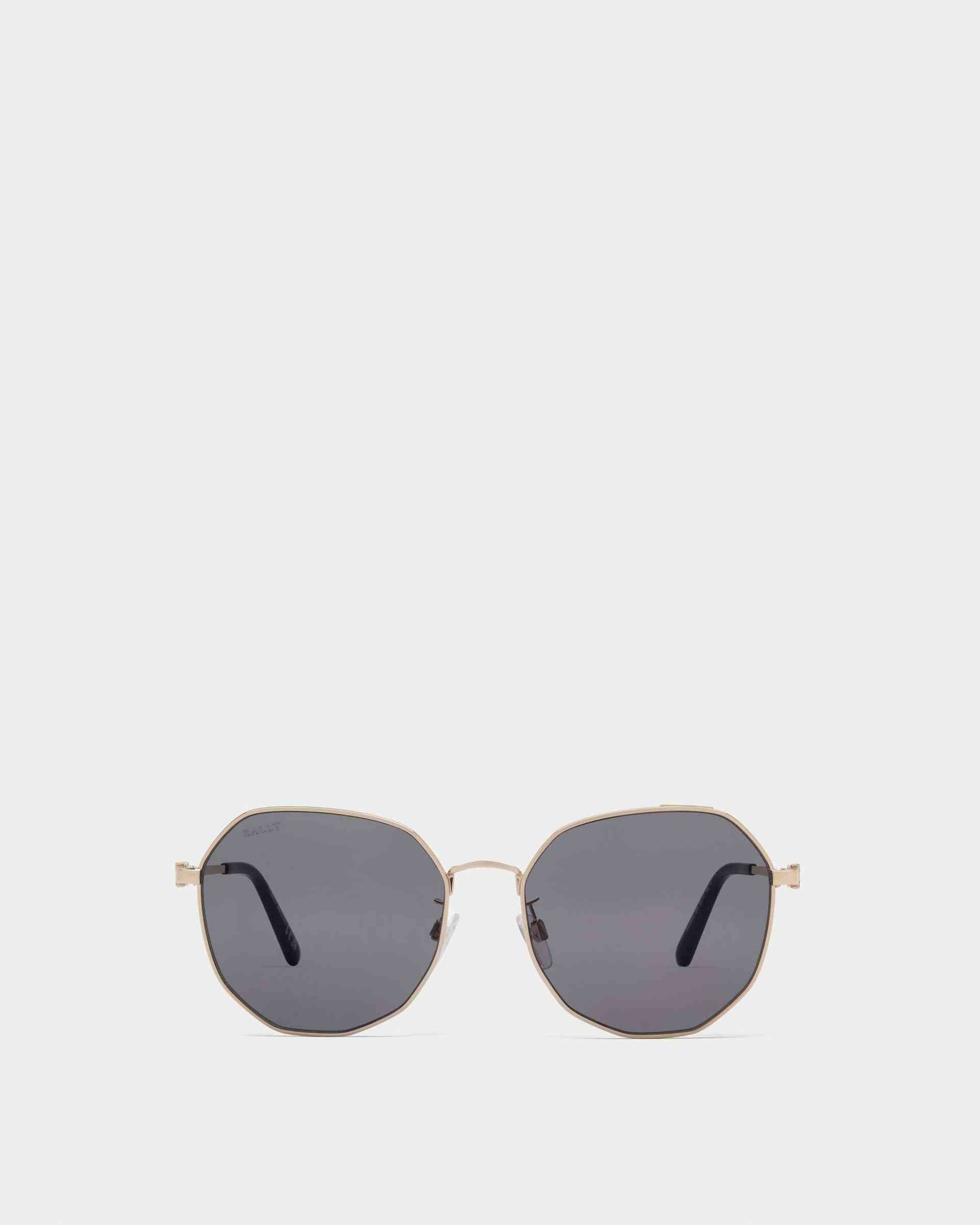Lauerz Metal Sunglasses In Shiny Rose Gold - Women's - Bally
