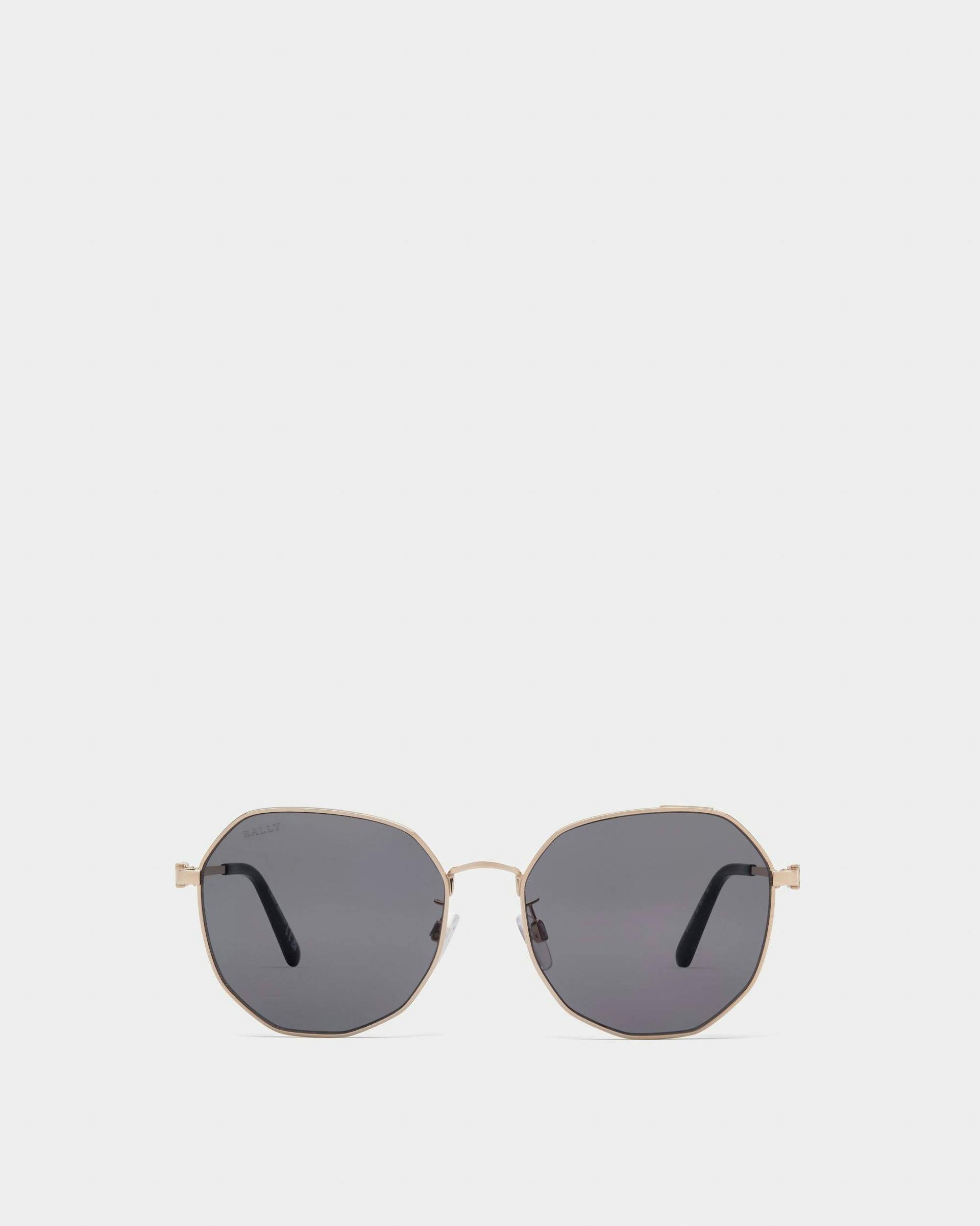 Lauerz Metal Sunglasses In Shiny Rose Gold - Women's - Bally - 01