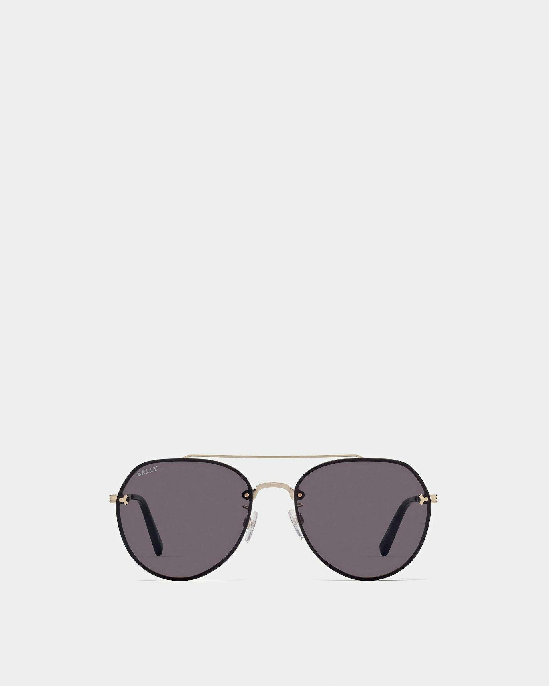 Brad Aviator Sunglasses In Gold Metal - Men's - Bally - 01