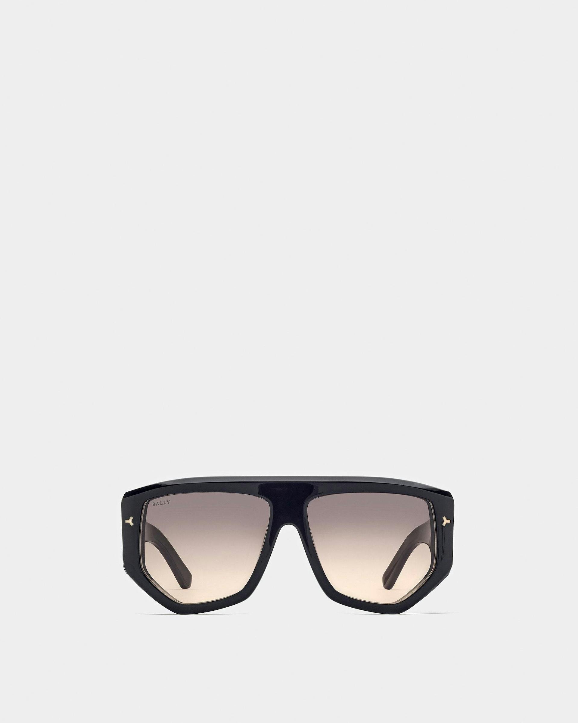 Meg Geometric Full Rim Sunglasses In Shiny Black Plastic - OTHER - Bally - 01