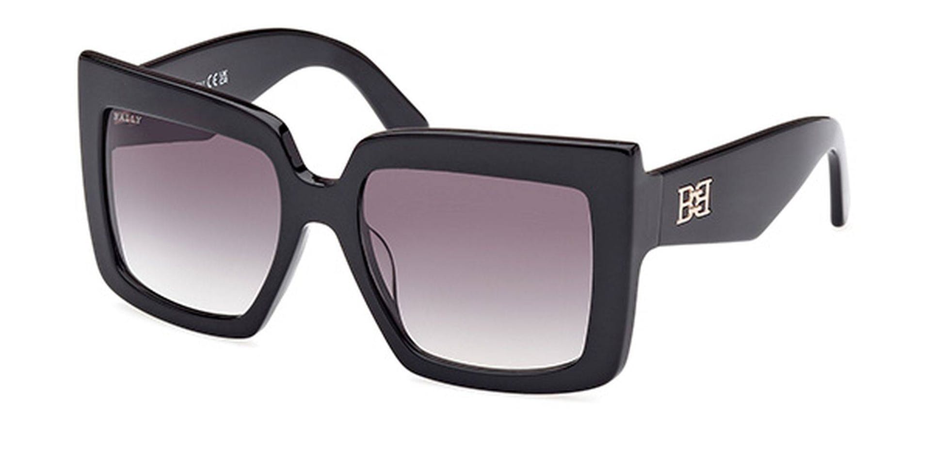 Carla Square Oversized Sunglasses In Black - Women's - Bally - 03