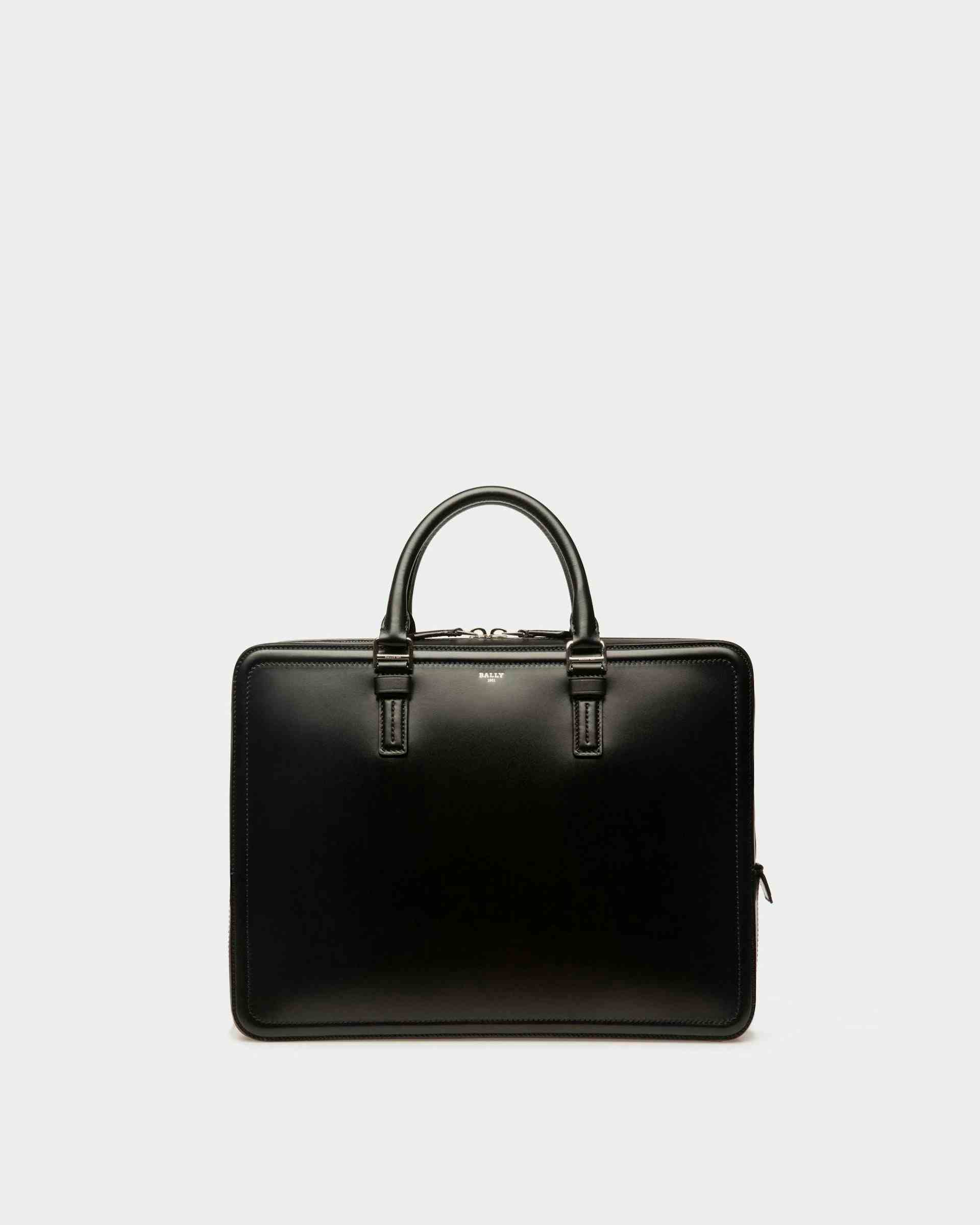 Sergy Leather Business Bag In Black - Men's - Bally