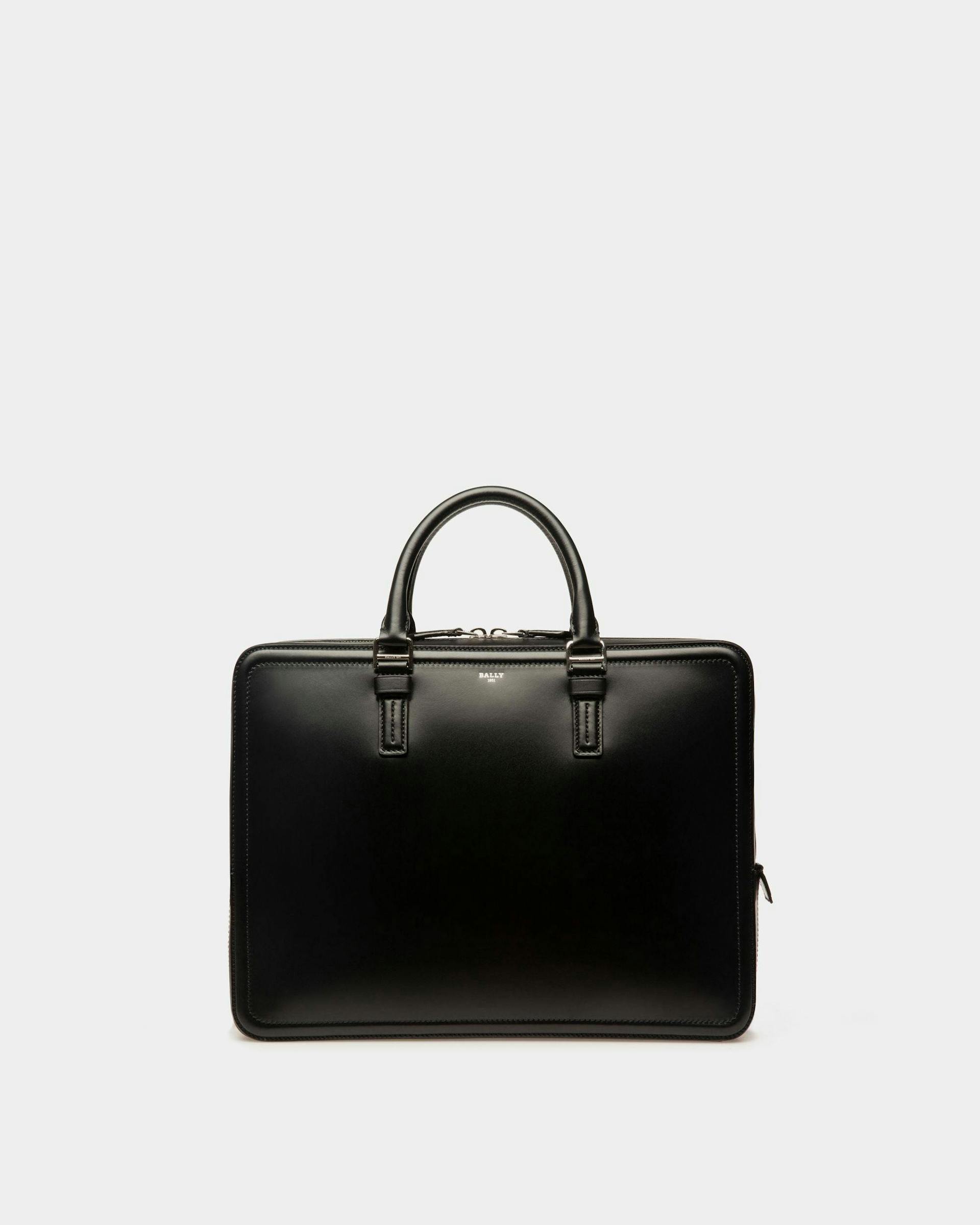 Sergy Leather Business Bag In Black - Men's - Bally - 01