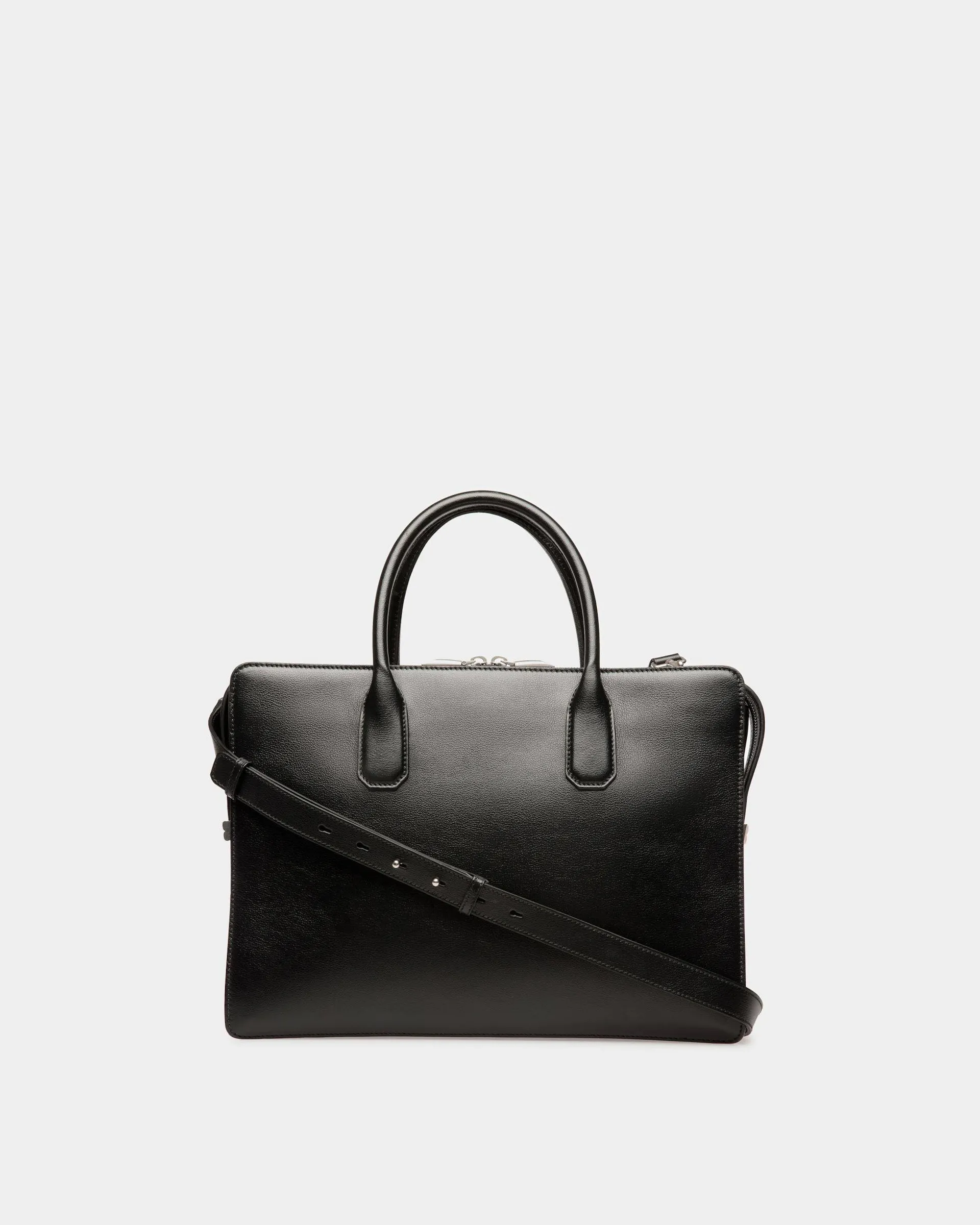 Banque Business Bag In Black Leather - Men's - Bally - 03
