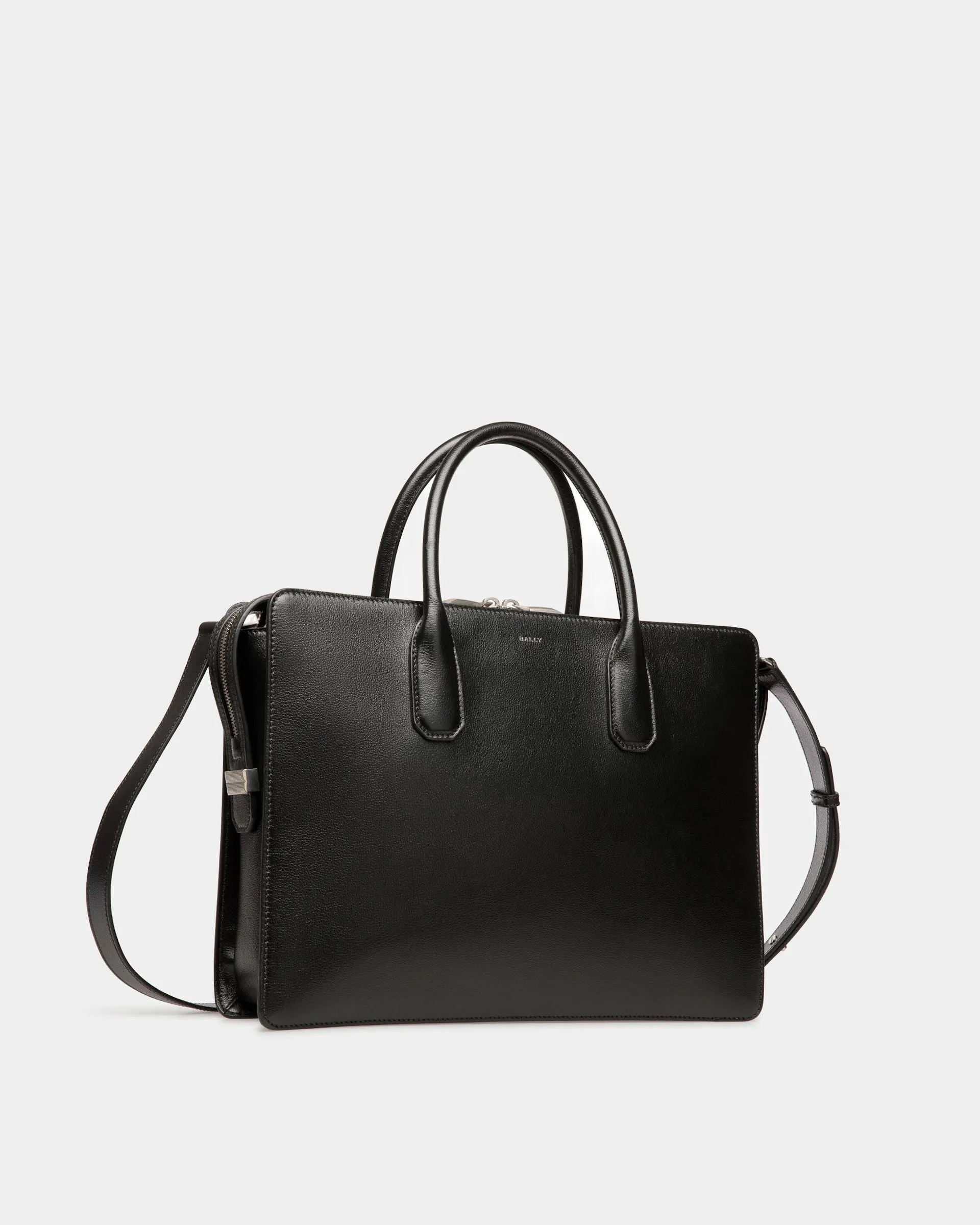 Banque Business Bag In Black Leather - Men's - Bally - 04