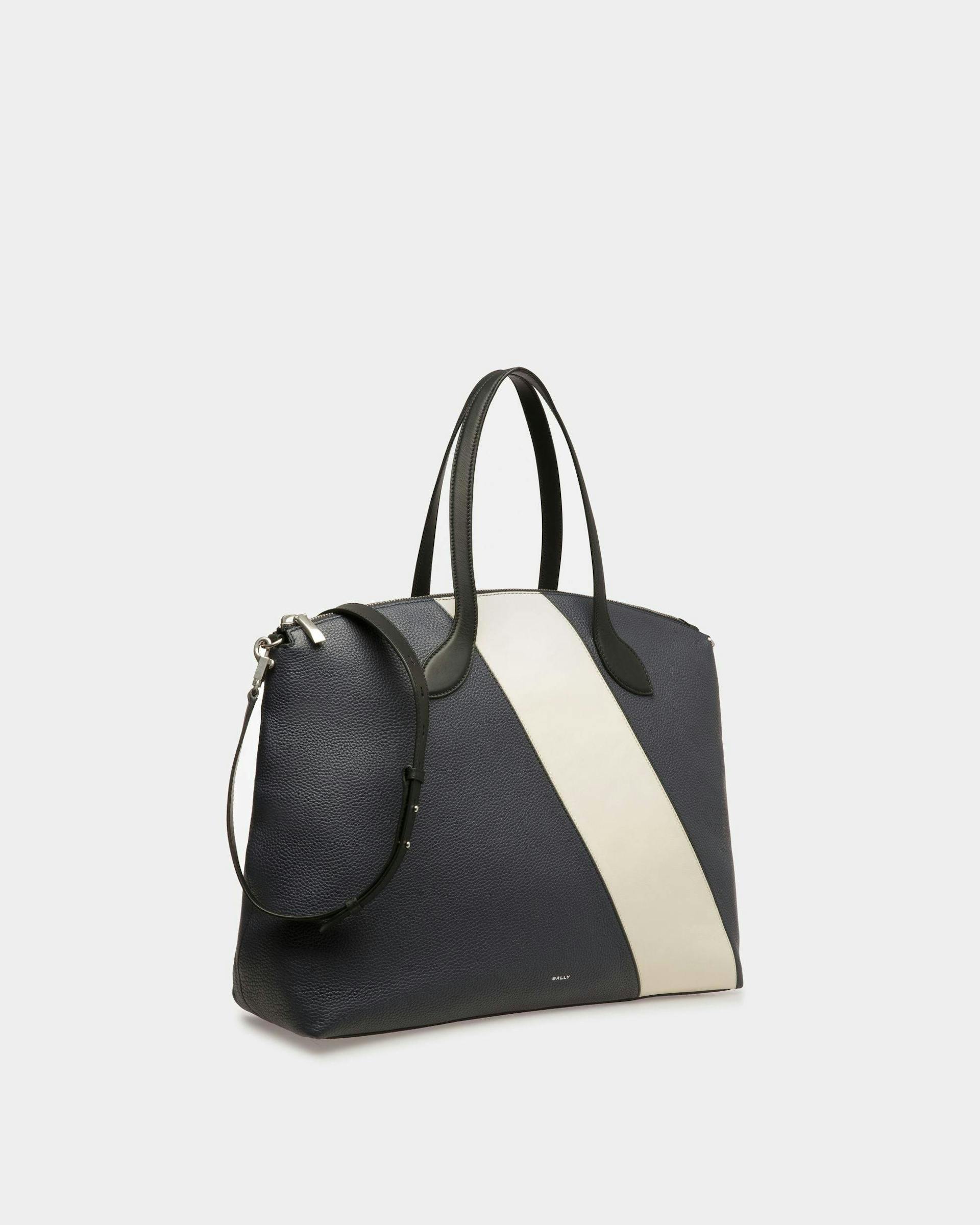 Lago Tote Bag In Midnight Leather - Men's - Bally - 04
