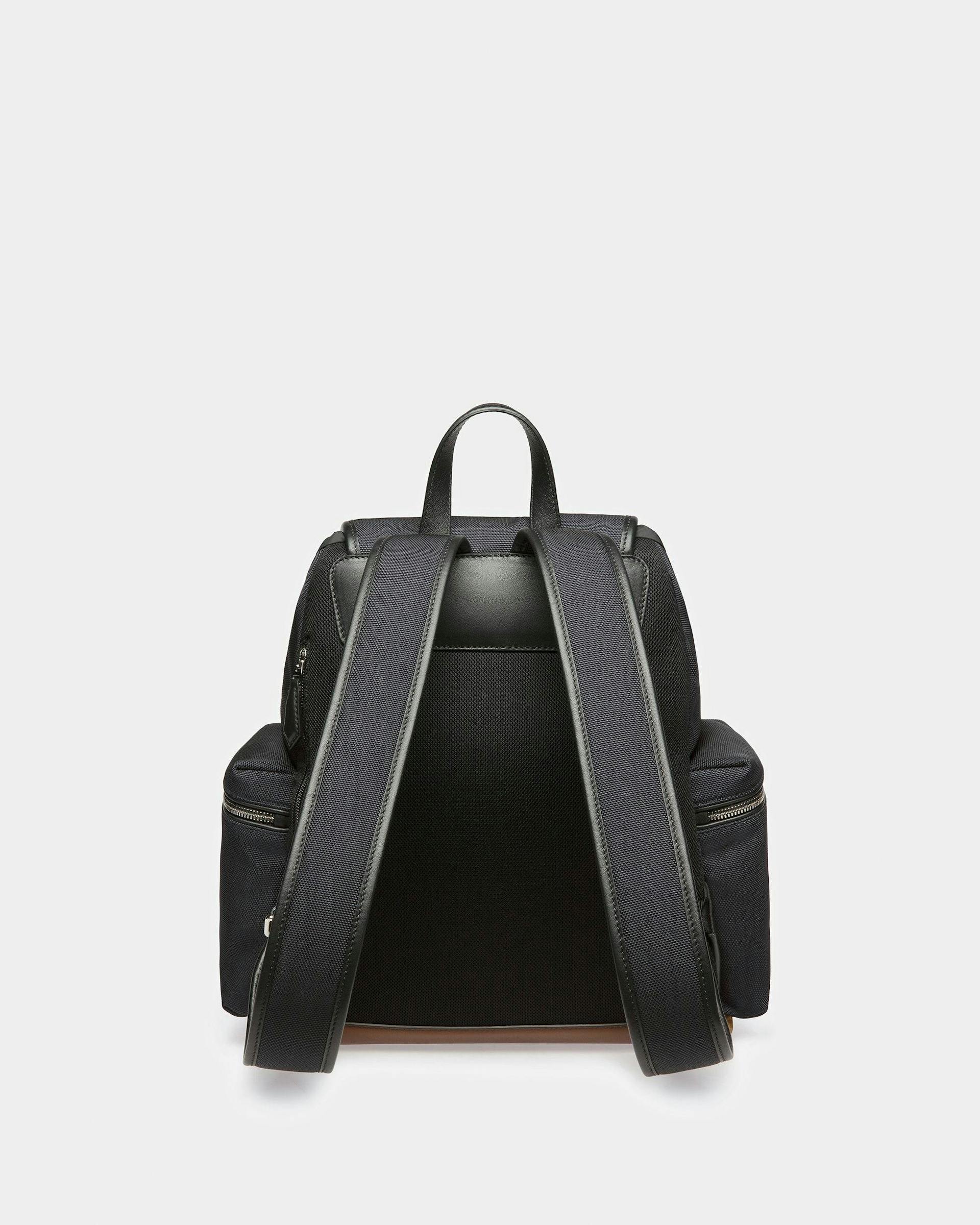 Cliford Small Leather And Nylon Backpack In Midnight - Men's - Bally - 03