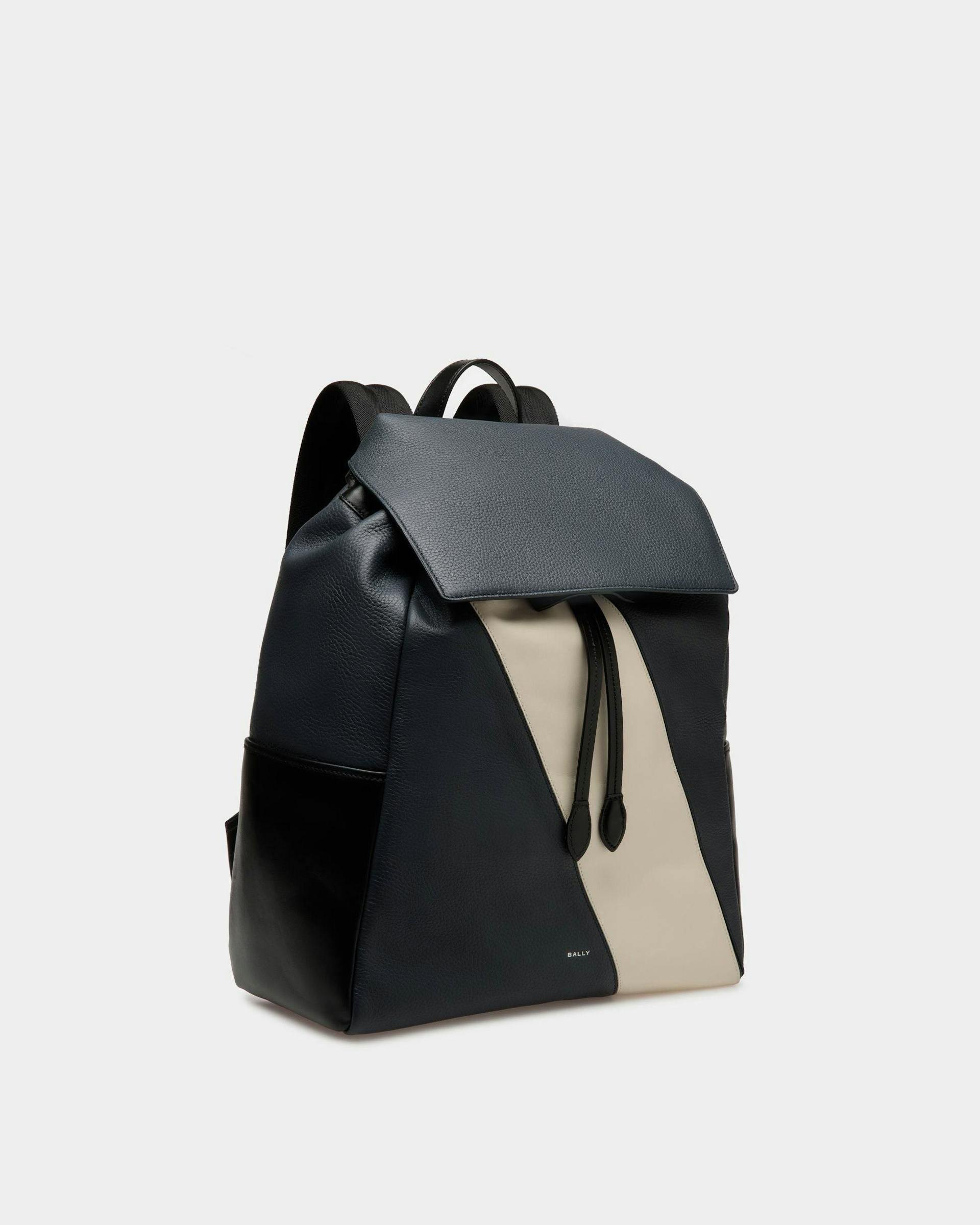 Lago Backpack In Midnight Leather - Men's - Bally - 03