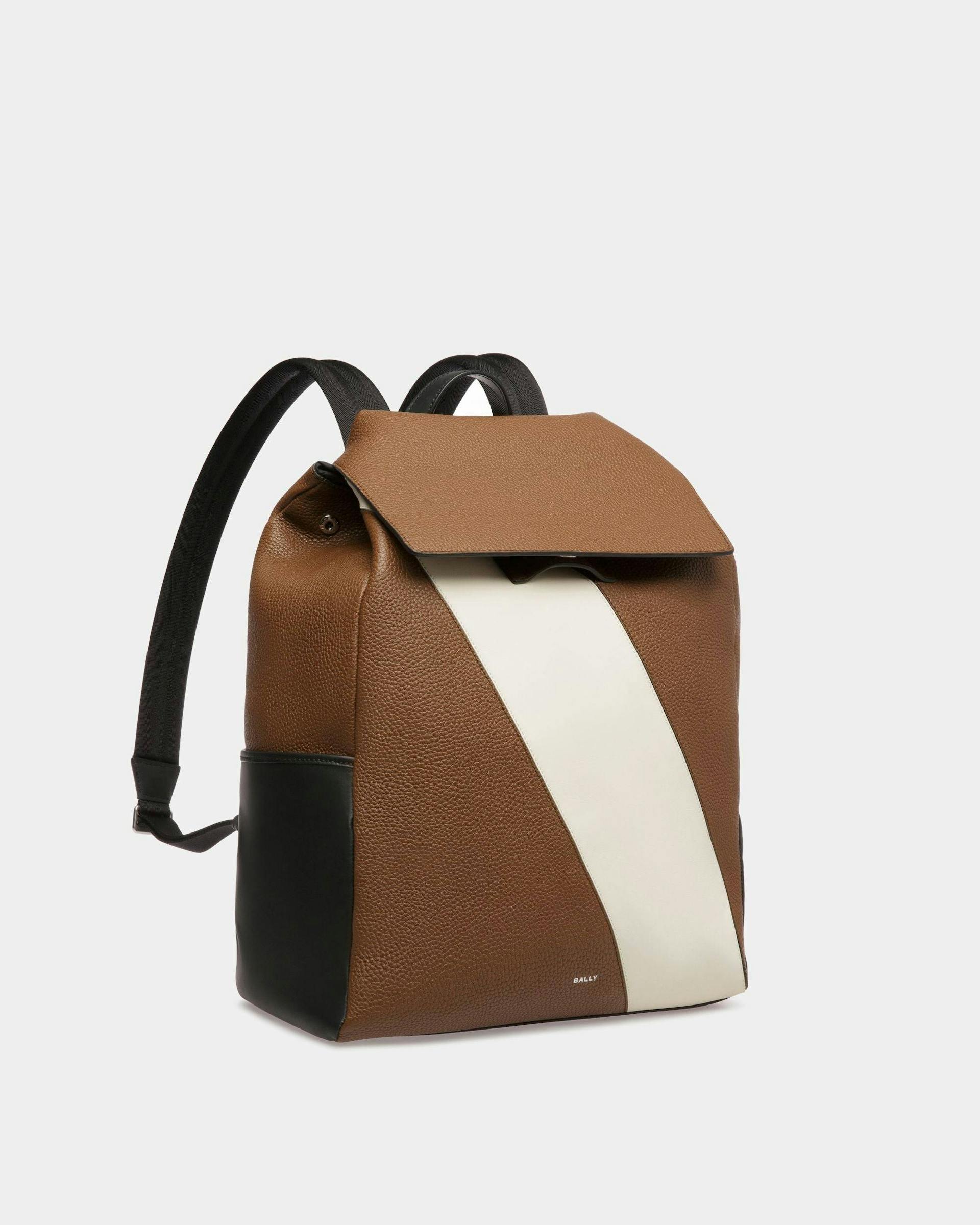 Lago Backpack In Brown Leather - Men's - Bally - 04