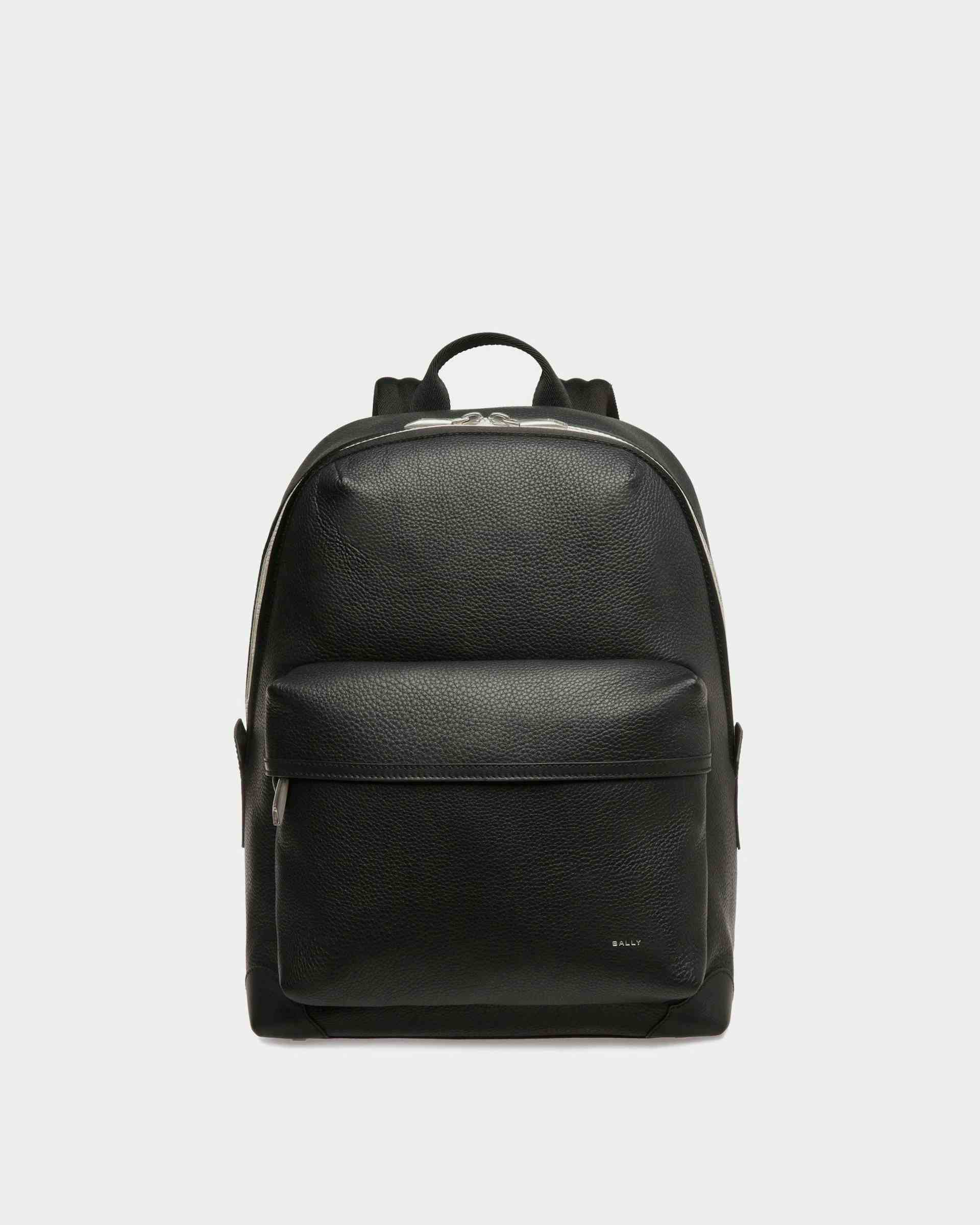 Ribbon Backpack In Black Leather - Men's - Bally