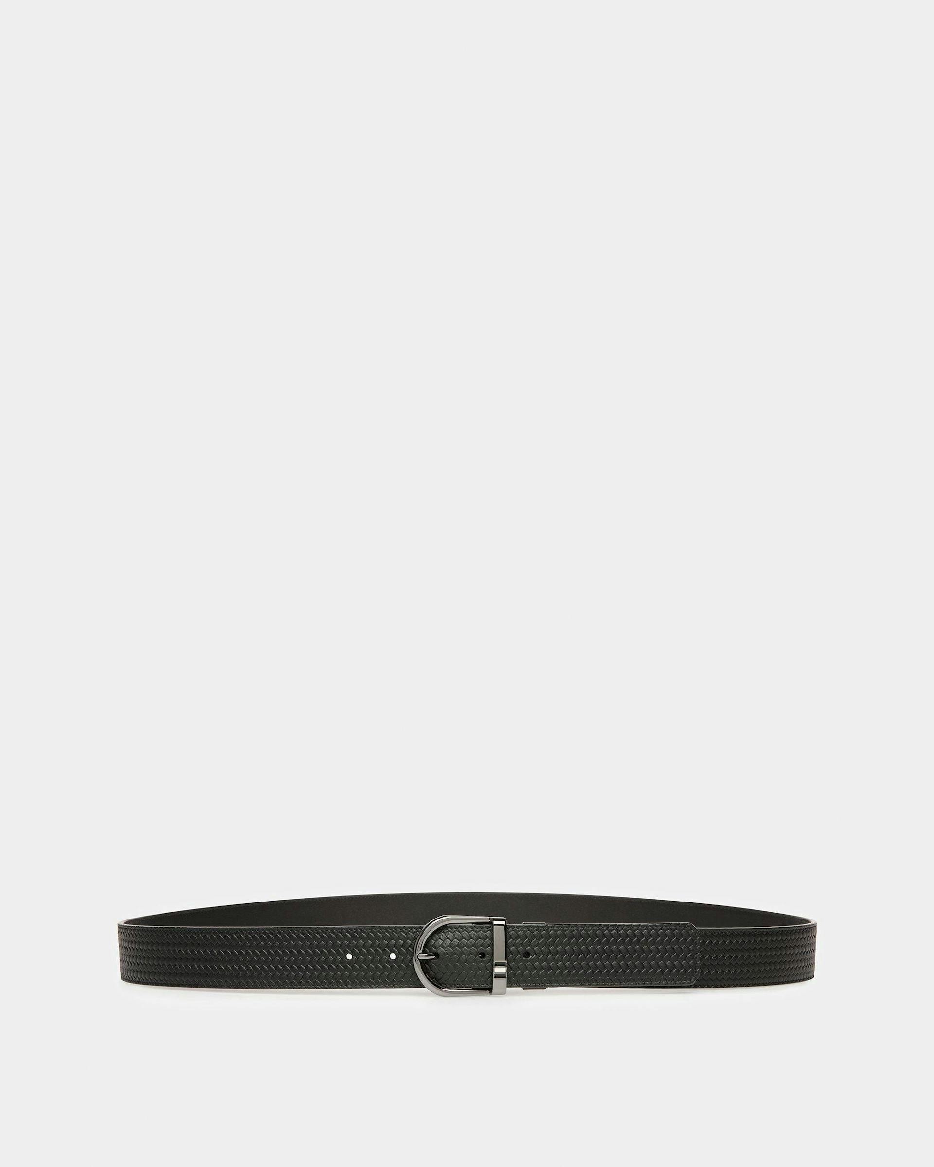 Darkon Leather Belt In Black - Men's - Bally - 01