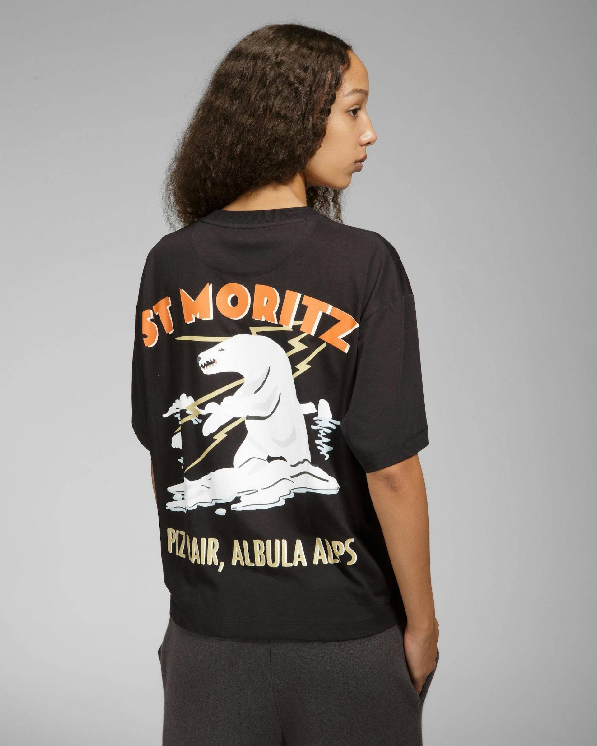 St Moritz Cotton T-Shirt In Black - Men's - Bally - 01