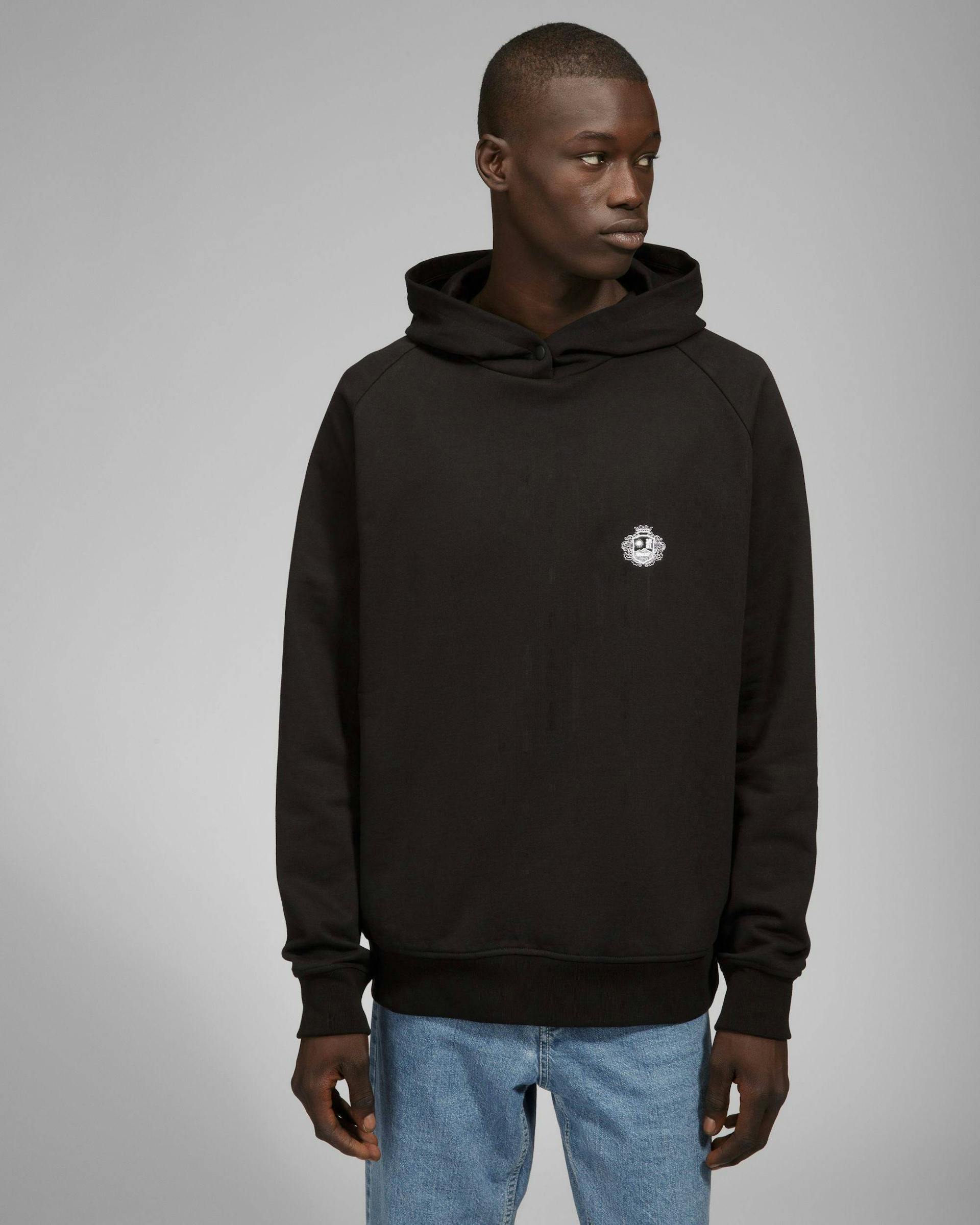 Hoodie Cotton Sweatshirt In Black - Men's - Bally - 06
