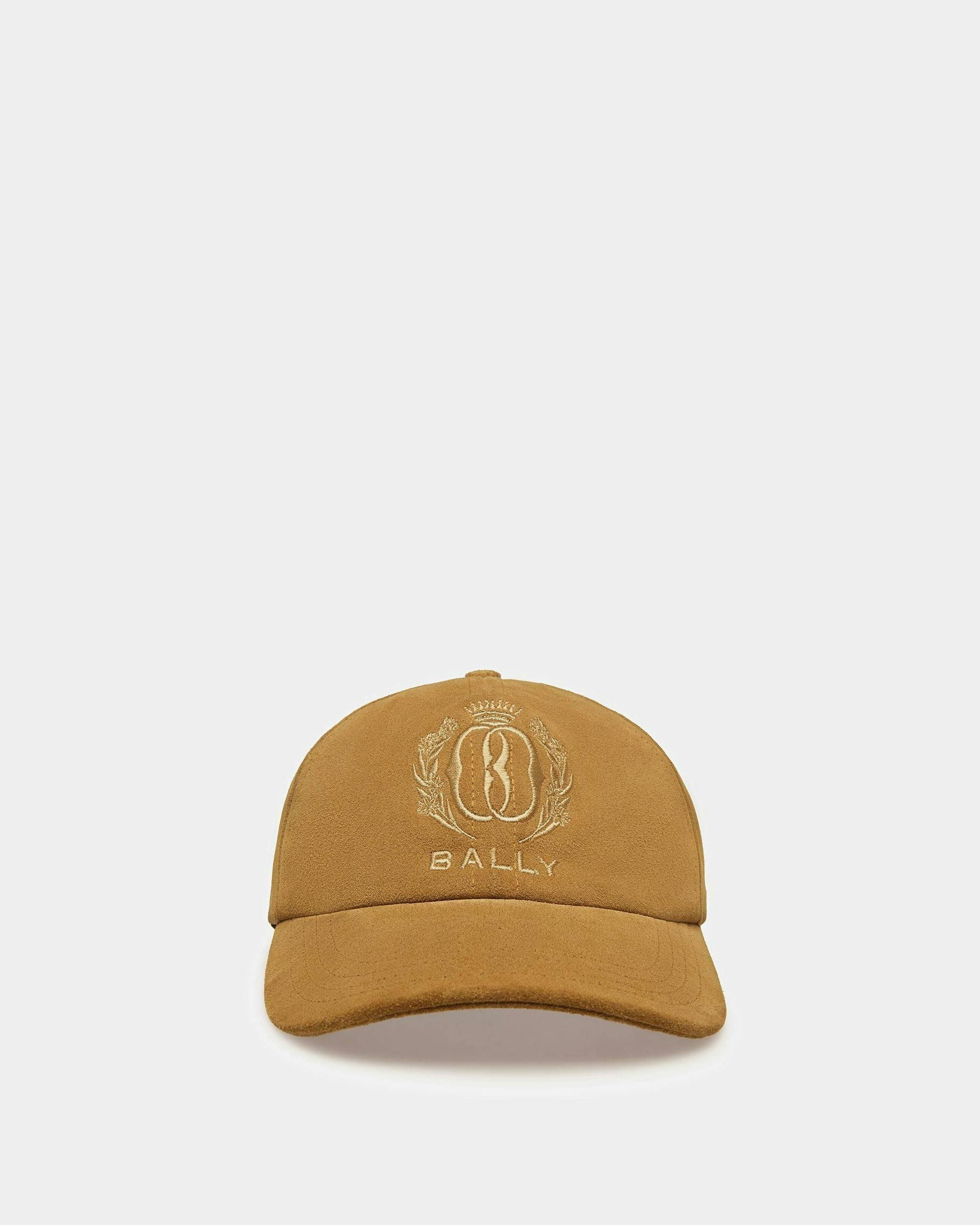 Embroidered Baseball Hat In Desert Leather - Men's - Bally - 01
