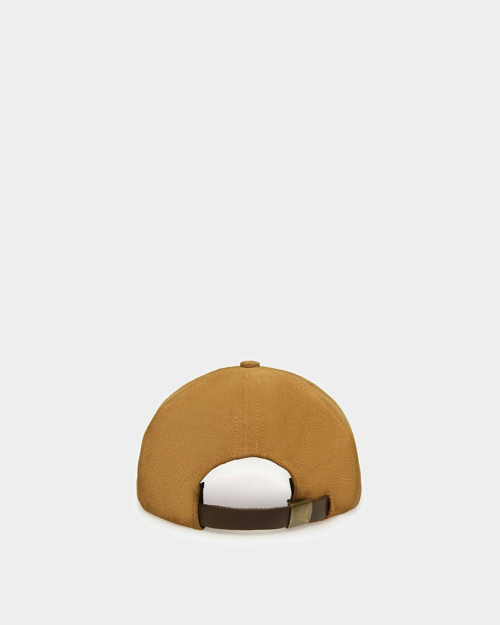 Embroidered Baseball Hat In Desert Leather - Men's - Bally - 03