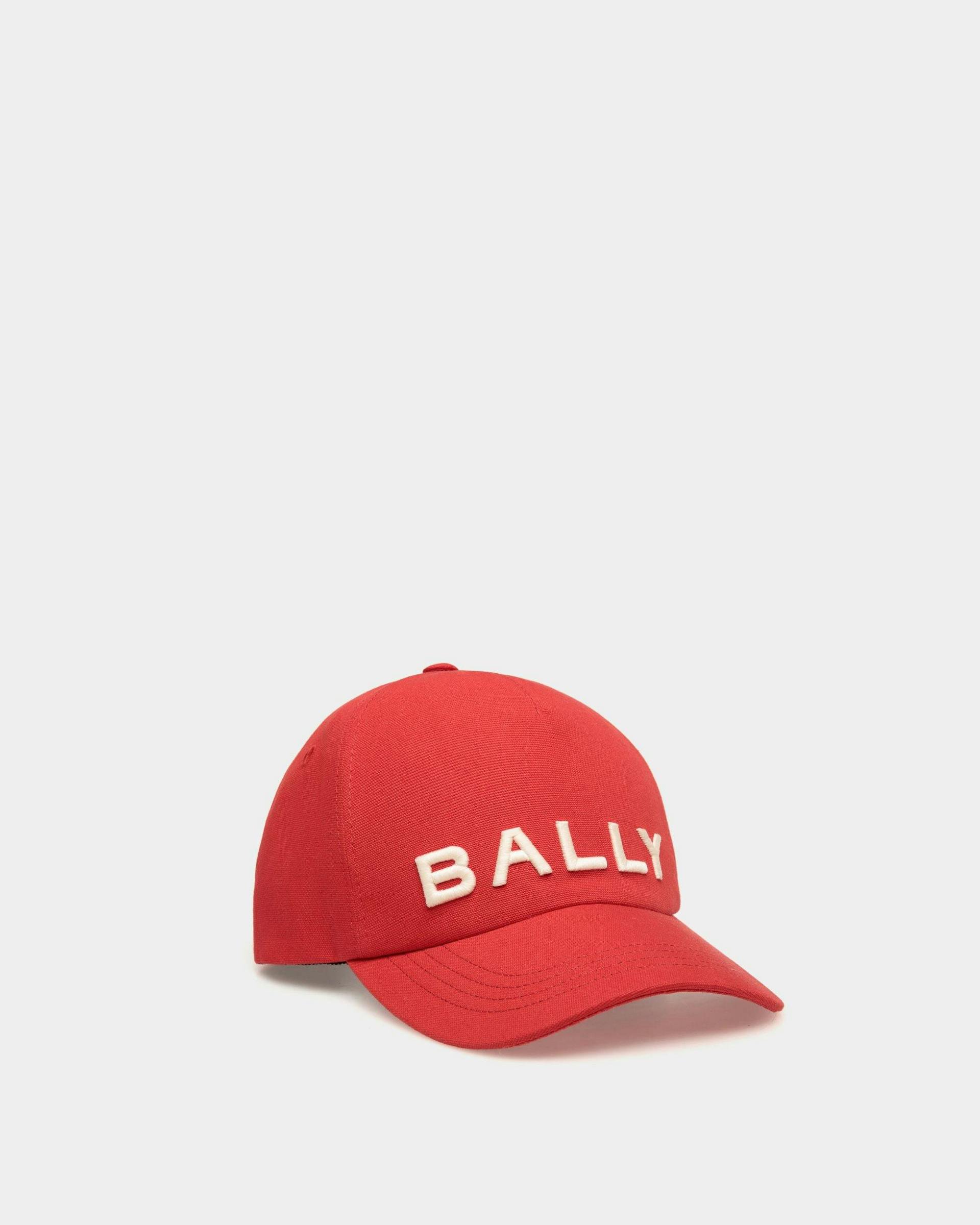 Men's Baseball Hat In Red Cotton | Bally | Still Life Front