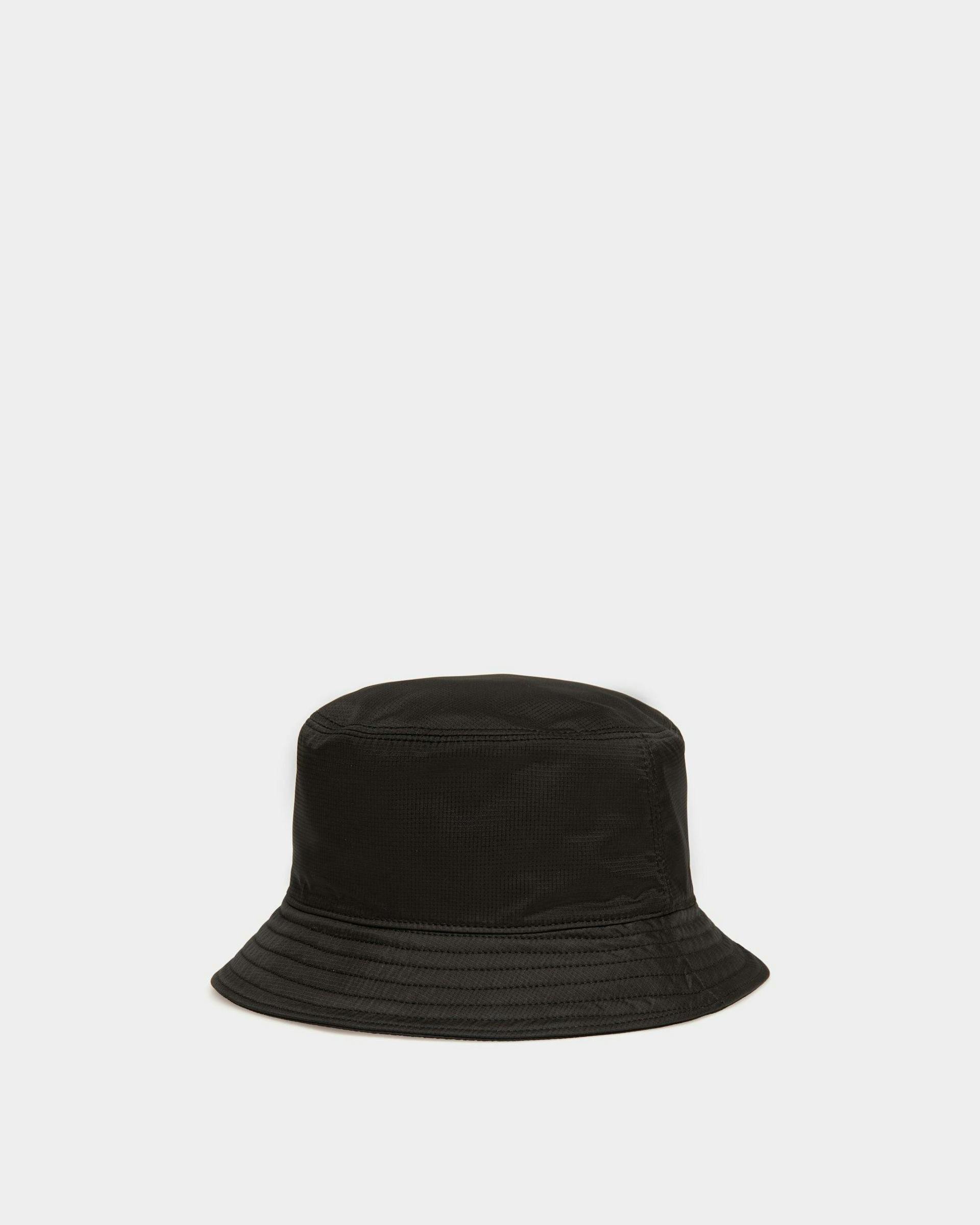 Men's Bucket Hat In Black | Bally | Still Life 3/4 Back