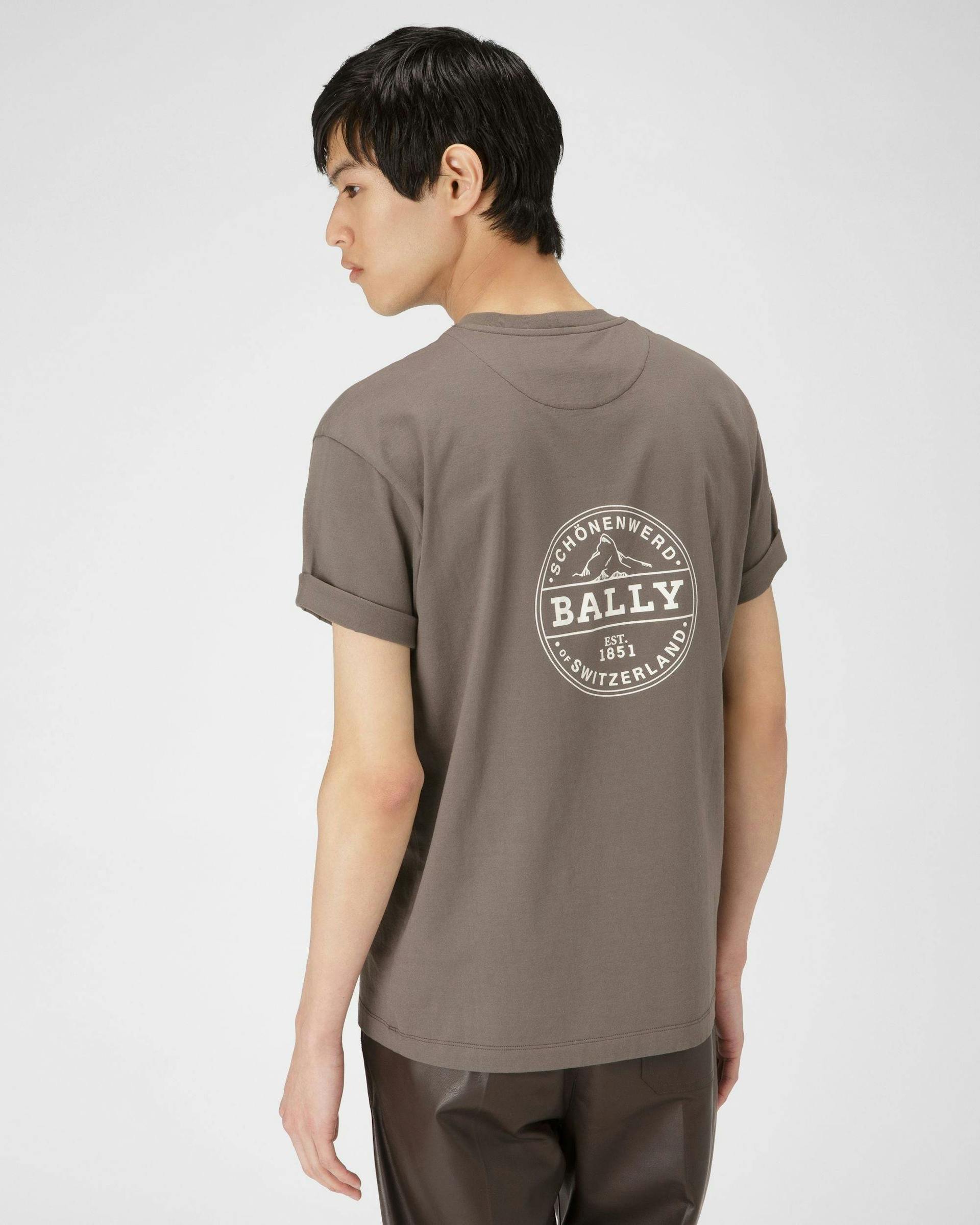 Organic Cotton T-Shirt In Green - Men's - Bally - 03