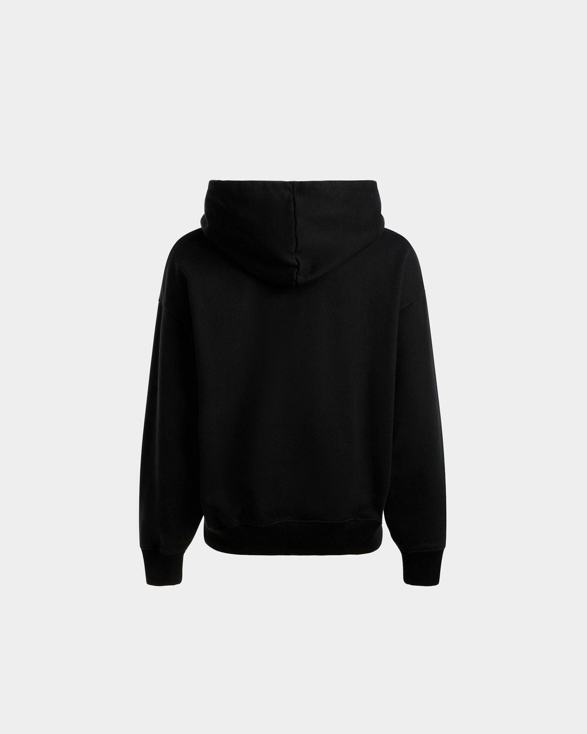 Men's Logo Hooded Sweatshirt In Black Cotton | Bally | Still Life Back