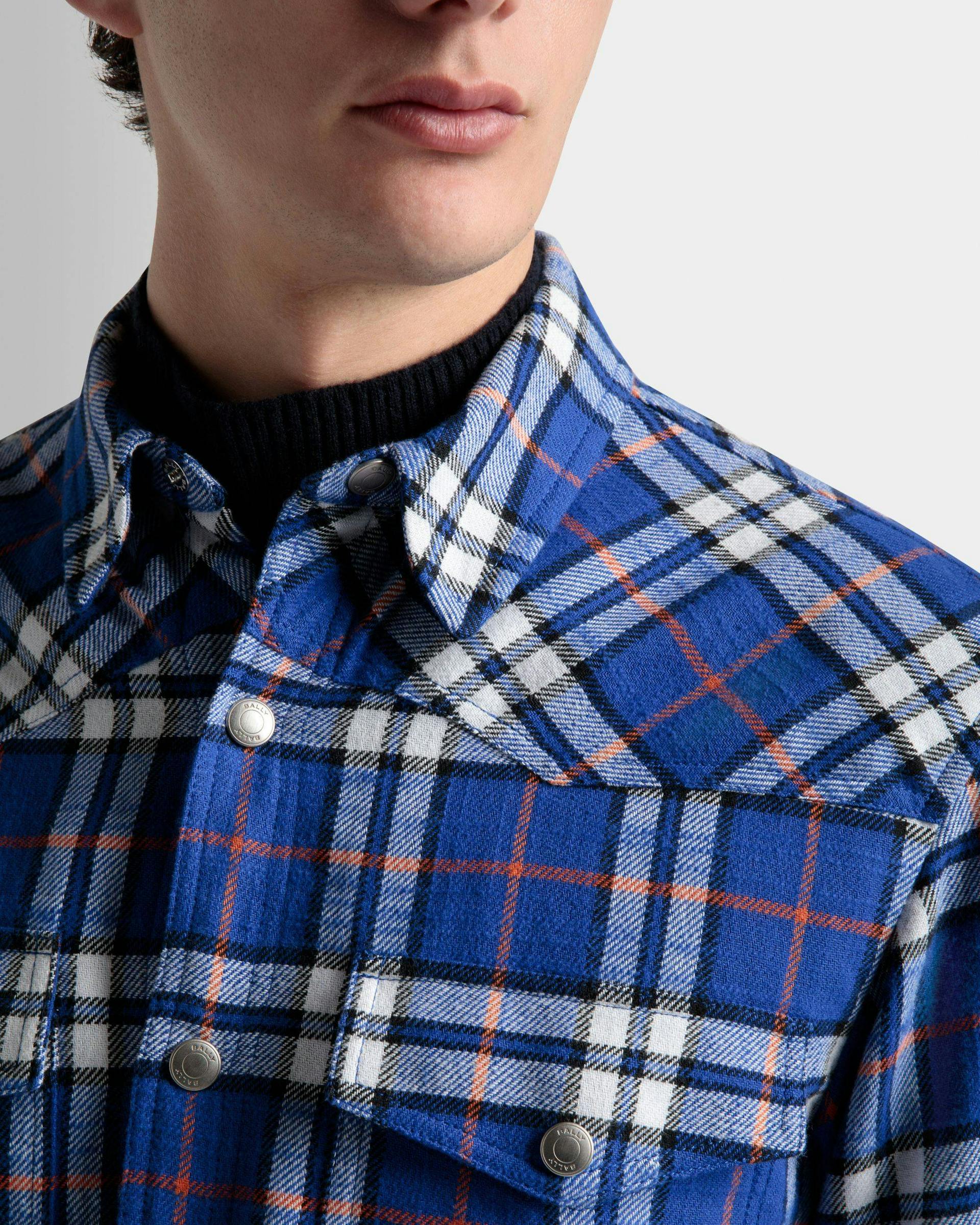 Men's Shirt In Multicolor Cotton | Bally | On Model Detail