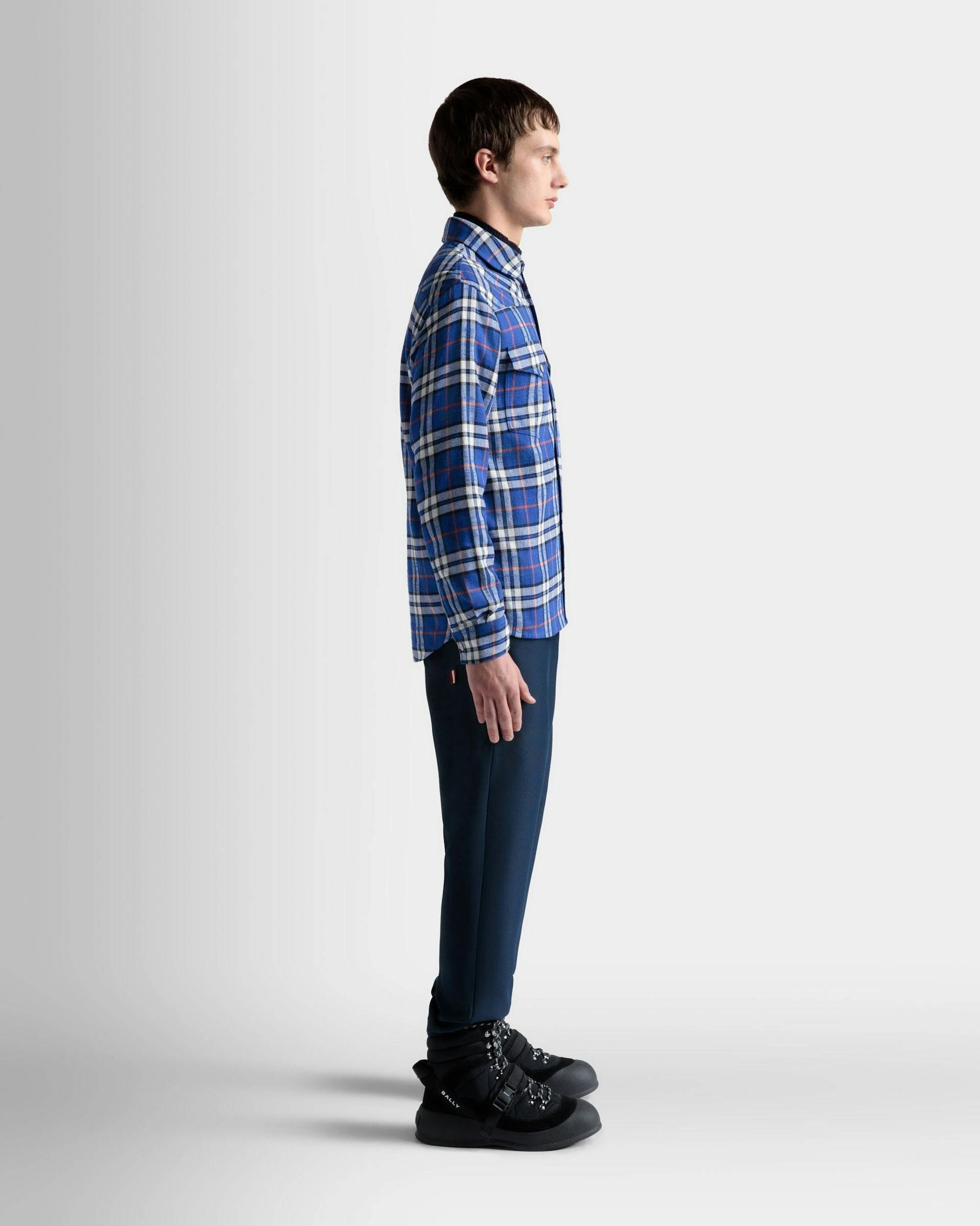 Men's Shirt In Multicolor Cotton | Bally | On Model 3/4 Front