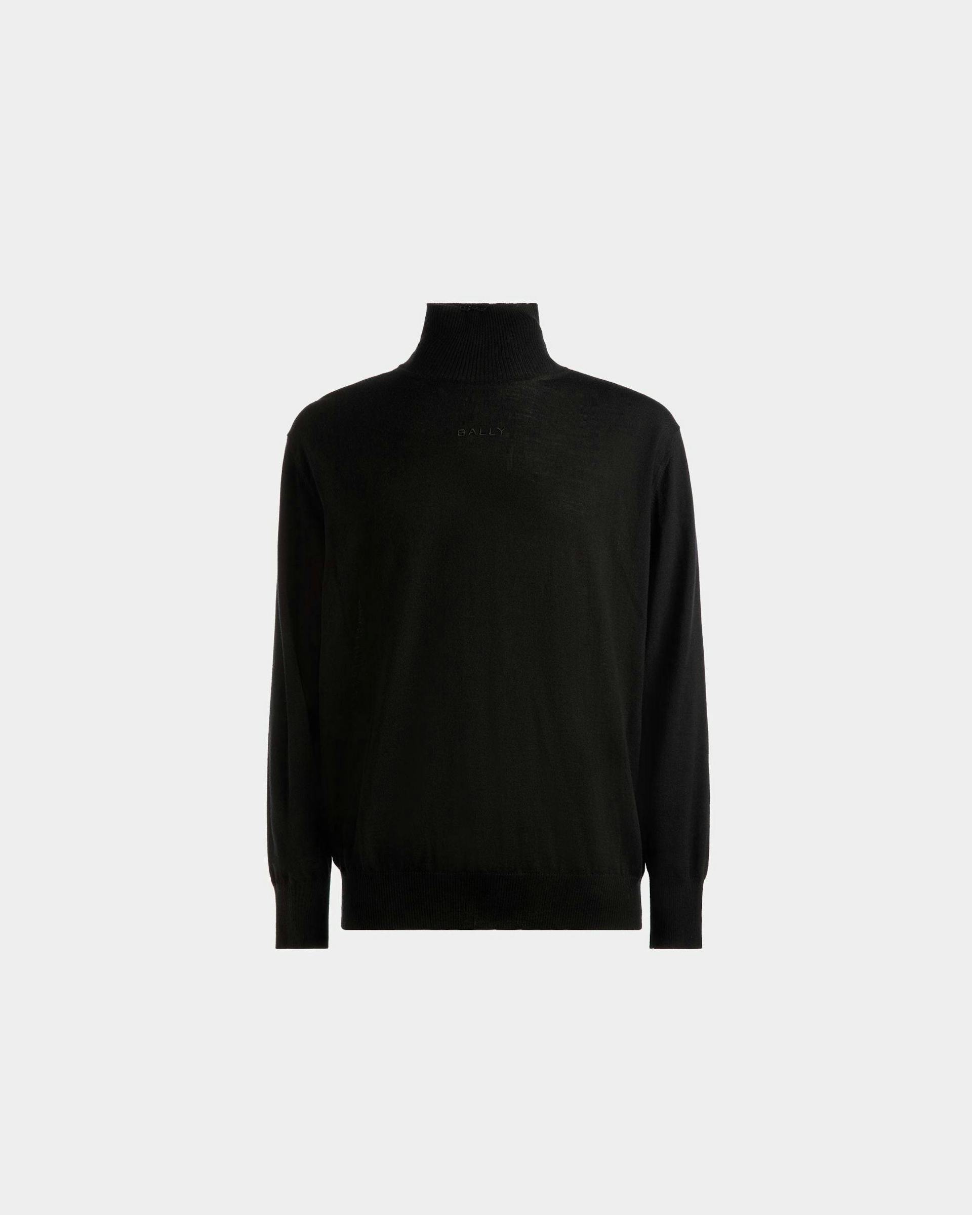 Roll Neck Sweater In Black Wool - Men's - Bally - 01