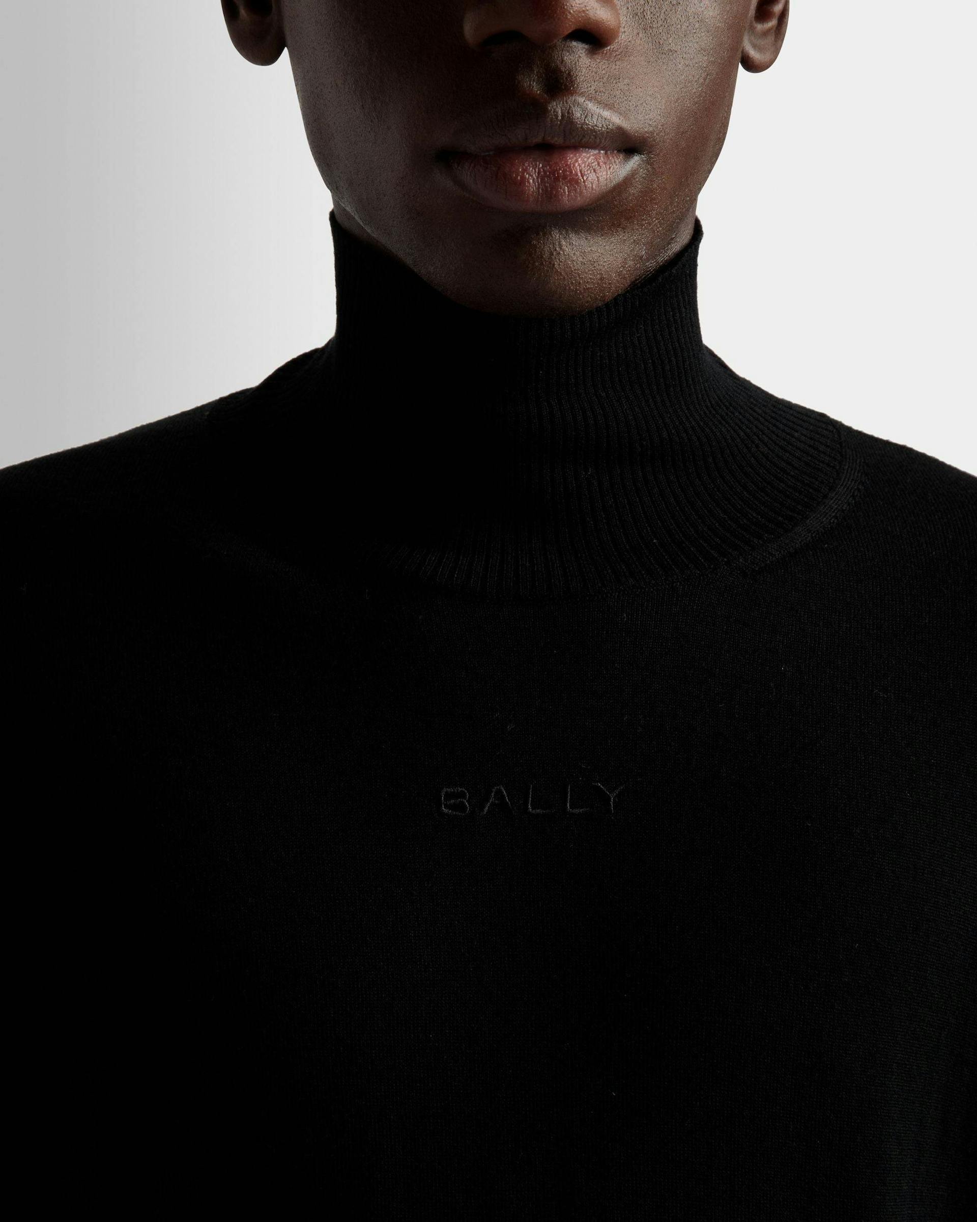 Roll Neck Sweater In Black Wool - Men's - Bally - 04