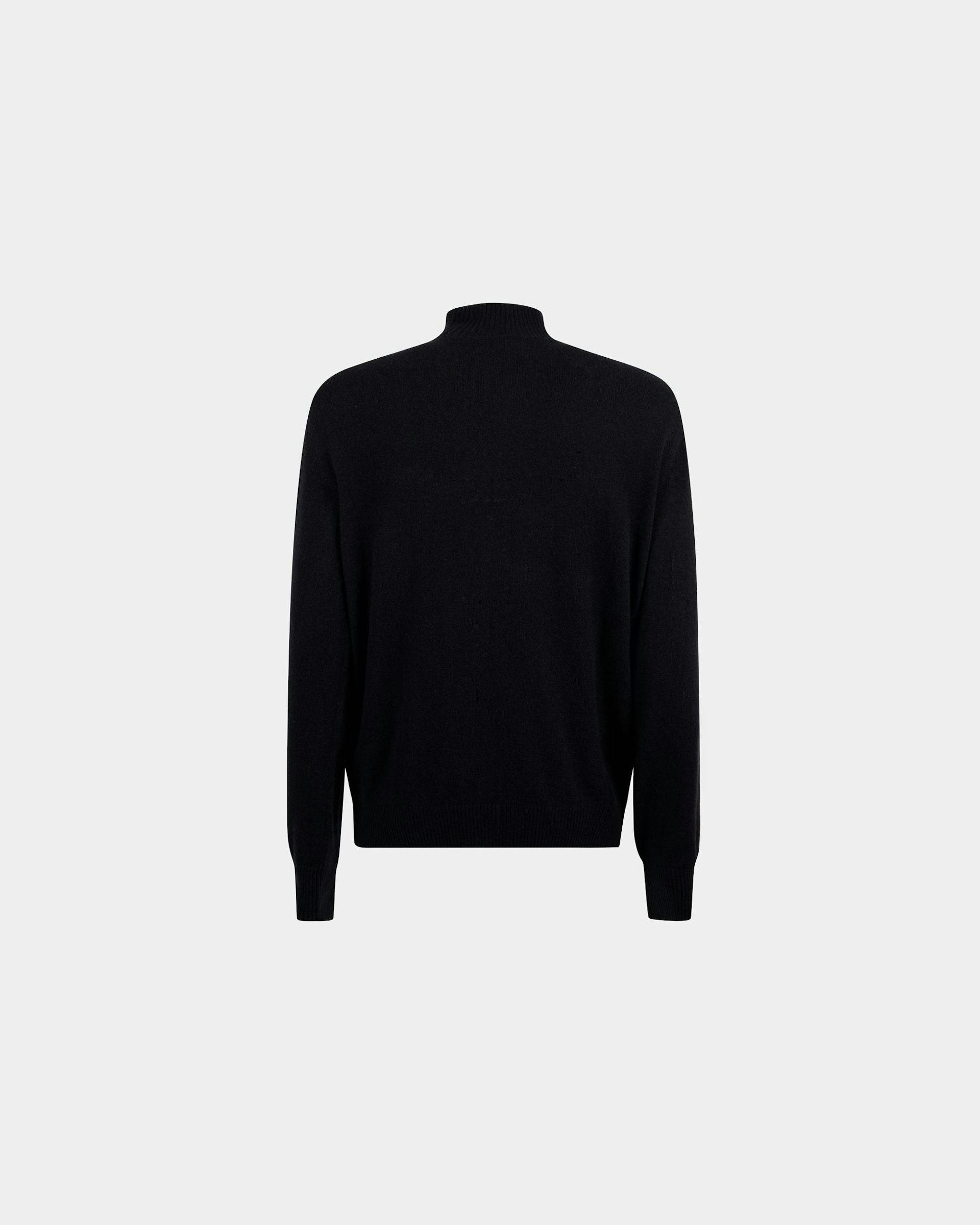 Men's Turtleneck Sweater In Dark Blue Cashmere | Bally | Still Life Back