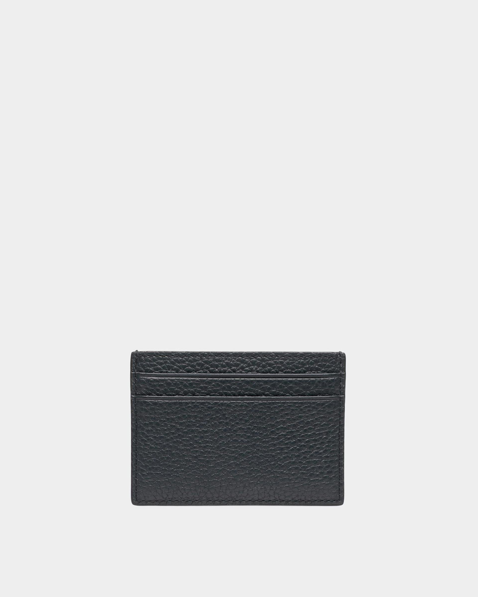 Ribbon Business Card Holder In Midnight Leather - Men's - Bally - 02