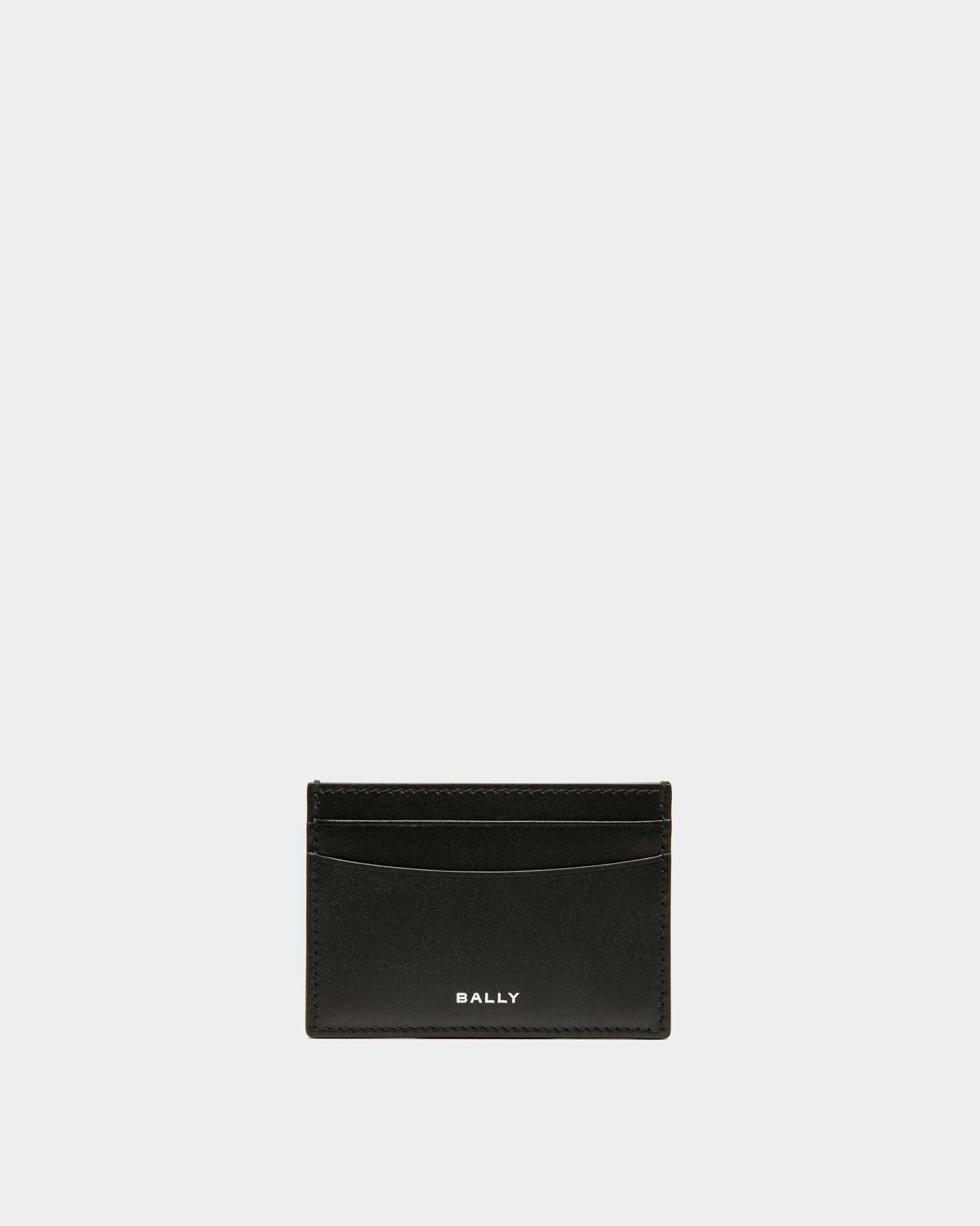 Men's Busy Bally Card Holder in Black Leather | Bally | Still Life Front