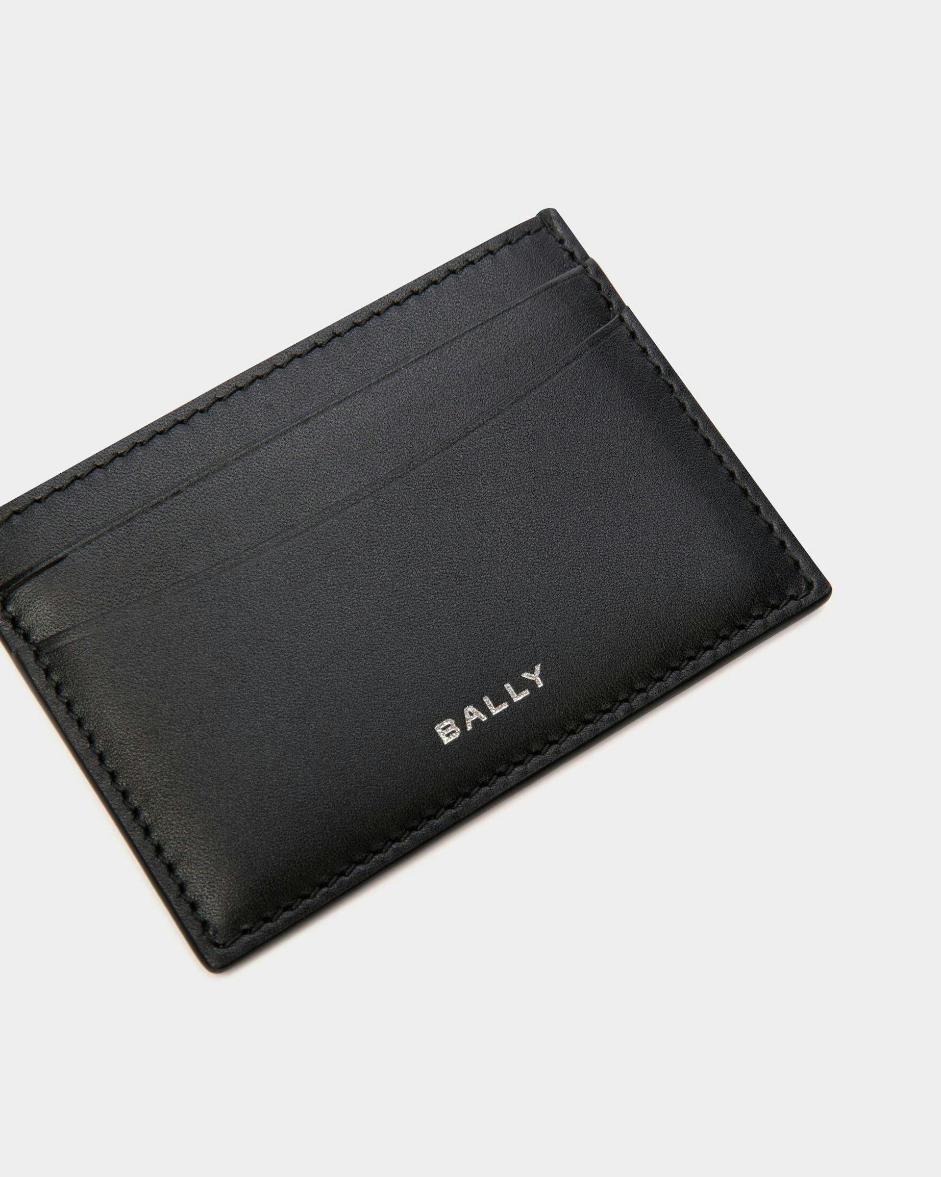 Men's Busy Bally Card Holder in Black Leather | Bally | Still Life Detail