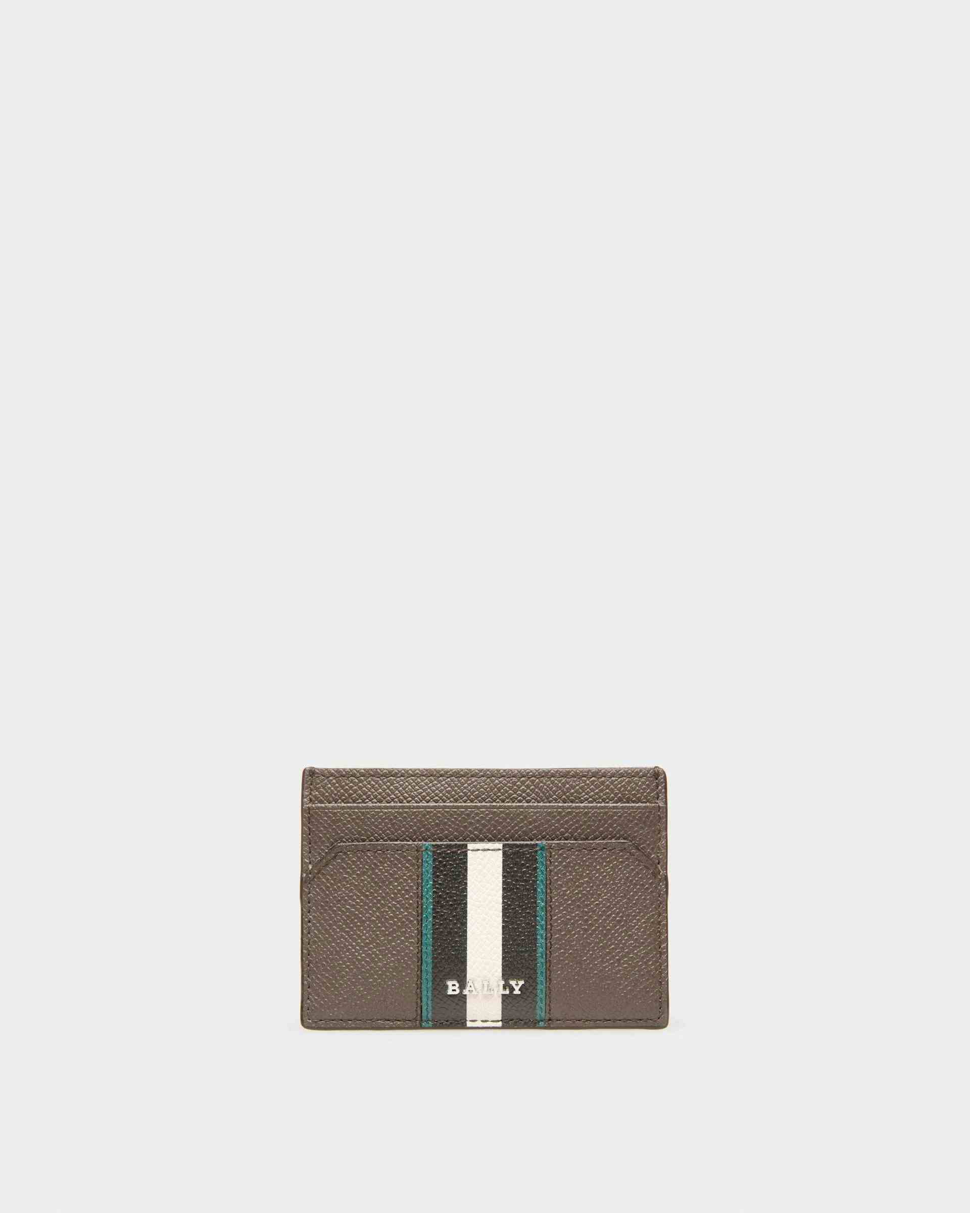 Bhar Leather Card Holder In Army Green - Men's - Bally