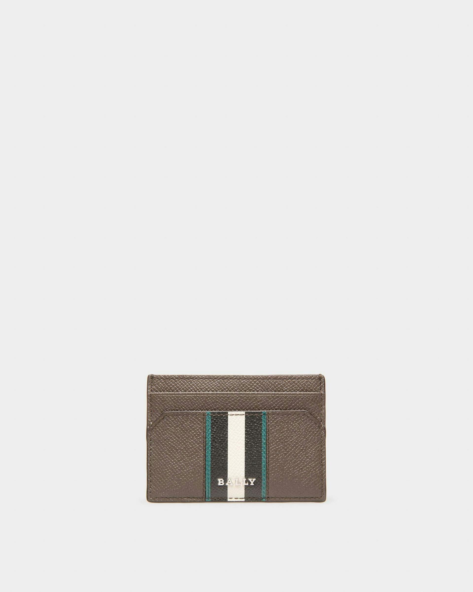 Bhar Leather Card Holder In Army Green - Men's - Bally - 01