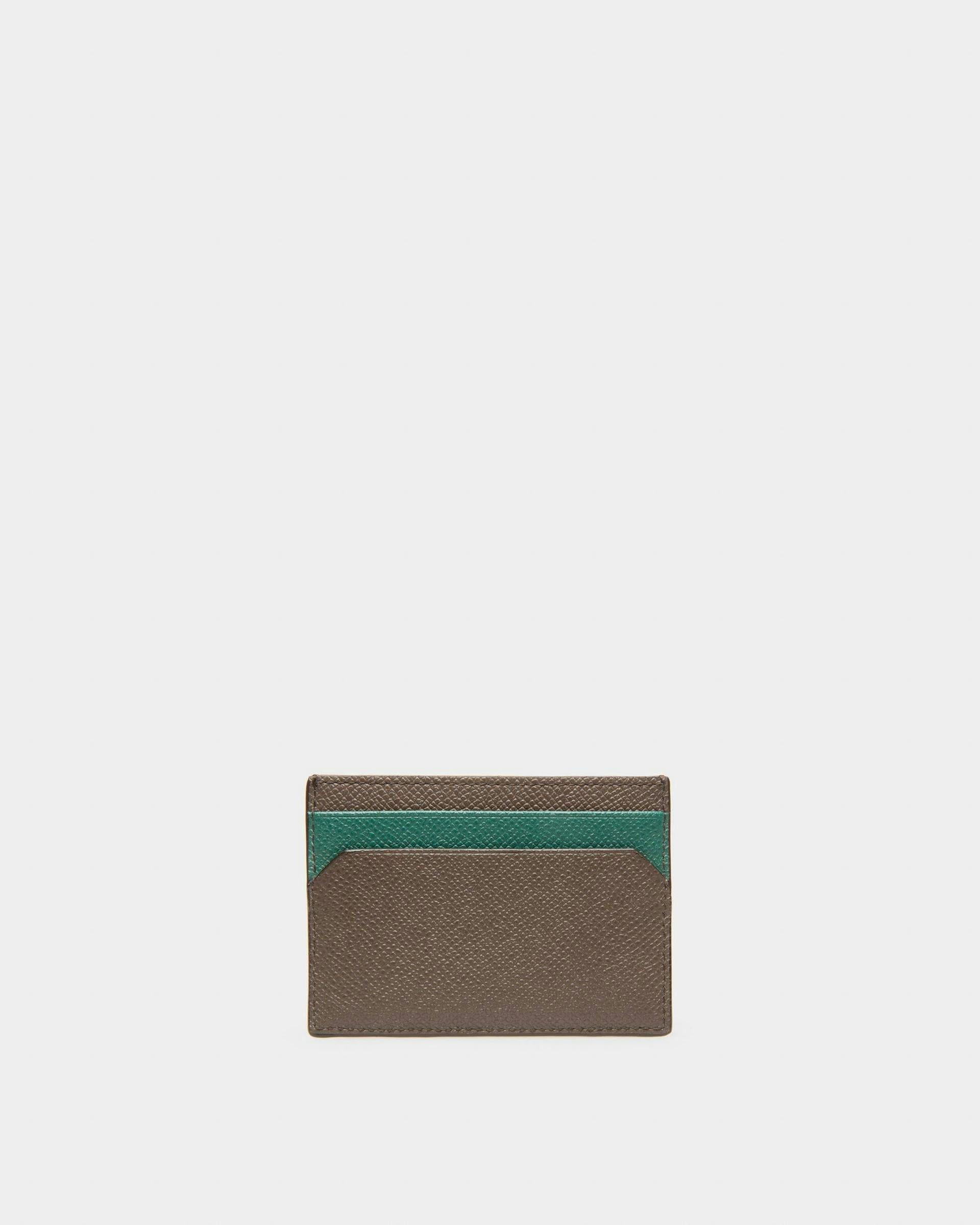 Bhar Leather Card Holder In Army Green - Men's - Bally - 02