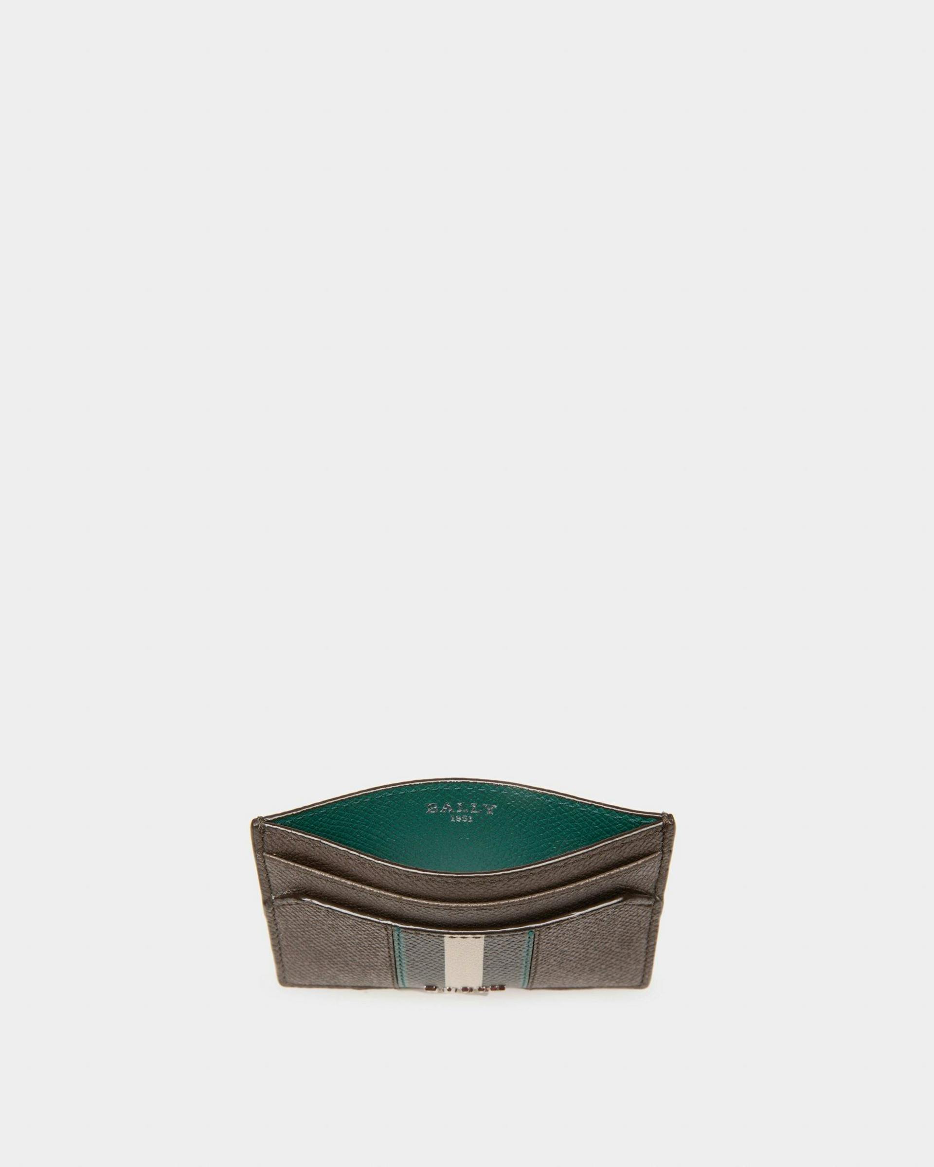 Bhar Leather Card Holder In Army Green - Men's - Bally - 03