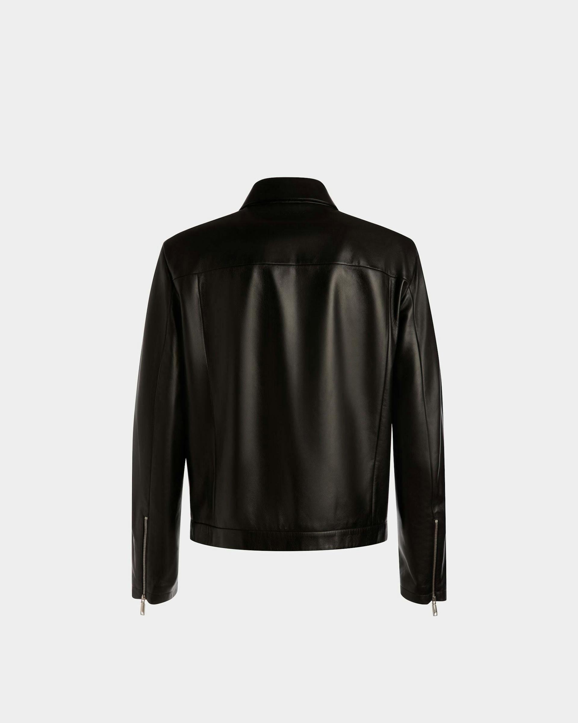 Bomber Jacket In Black Leather - Men's - Bally - 02