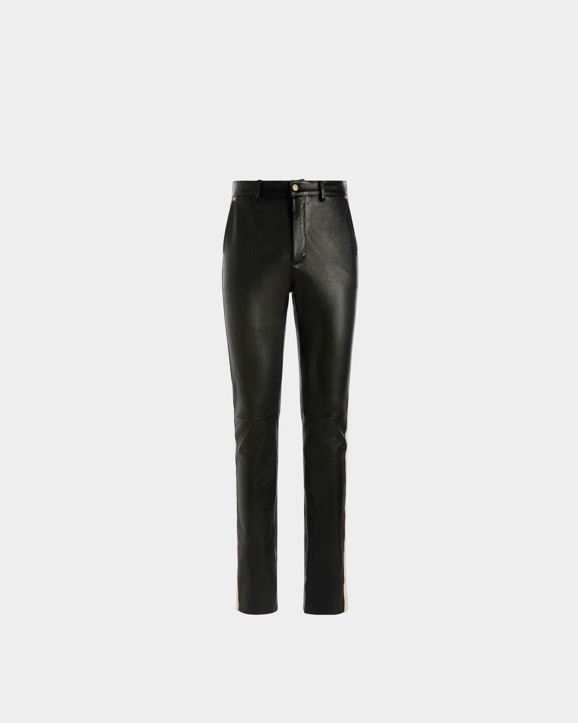 Nappa Stretch Trousers In Black Leather - Men's - Bally - 01